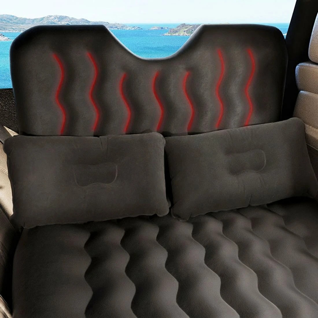 5 Weisshorn Car Mattress Inflatable SUV Back Seat Camping Bed - Single Bed - Charcoal, 5 of 7