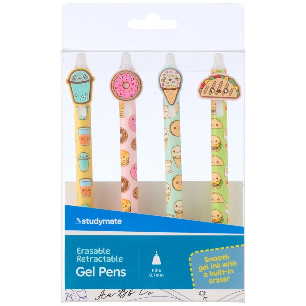 1 Studymate Novelty Erasable Gel Pen Food 4 Pack, 1 of 5