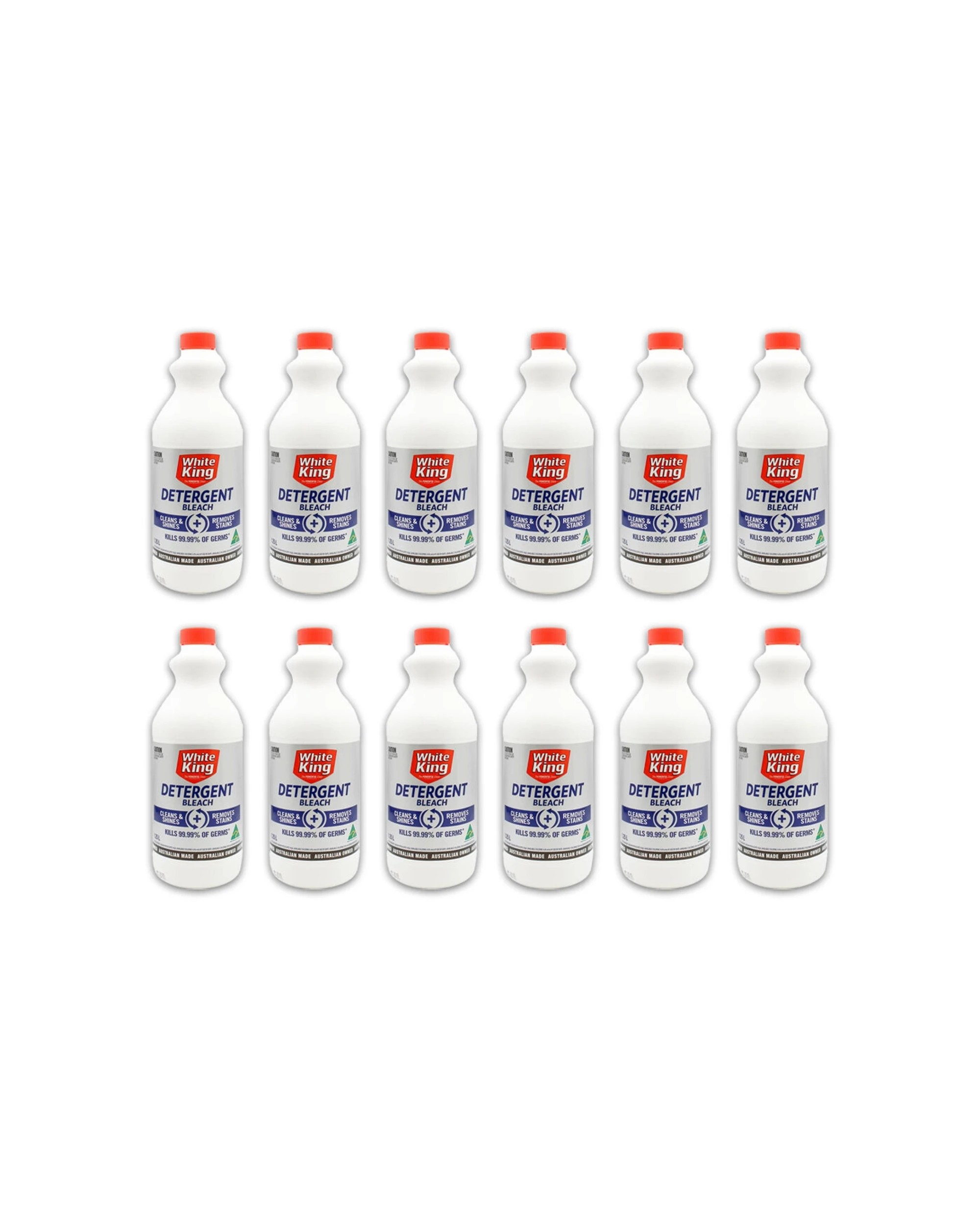 1 White King 12PK Detergent Bleach Home Cleaning Liquid 1.25L - White, 1 of 4