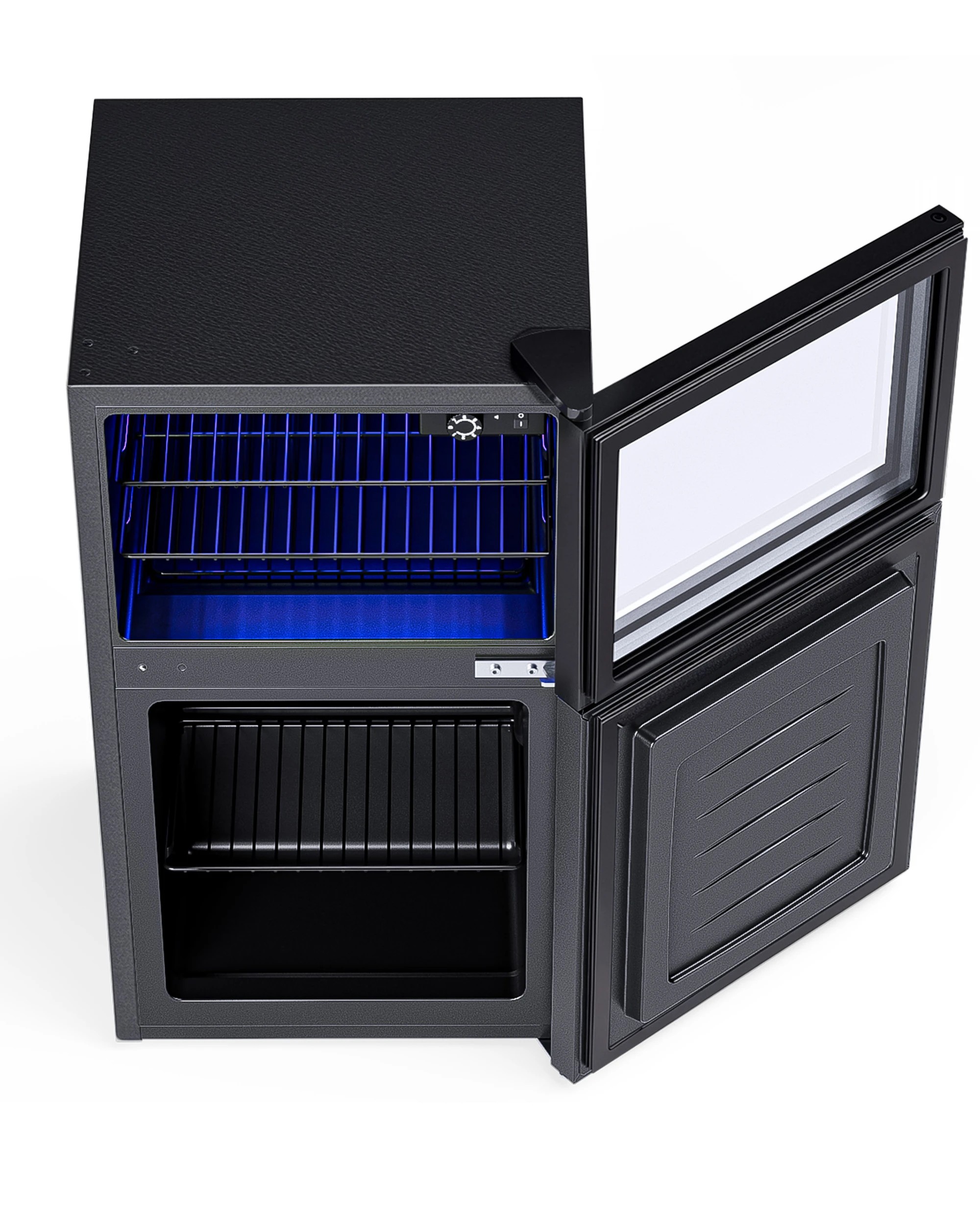 4 Yopower Refrigerator with Freezer, 80L Compact Drinks Cooler for Home Office - Black, 4 of 4