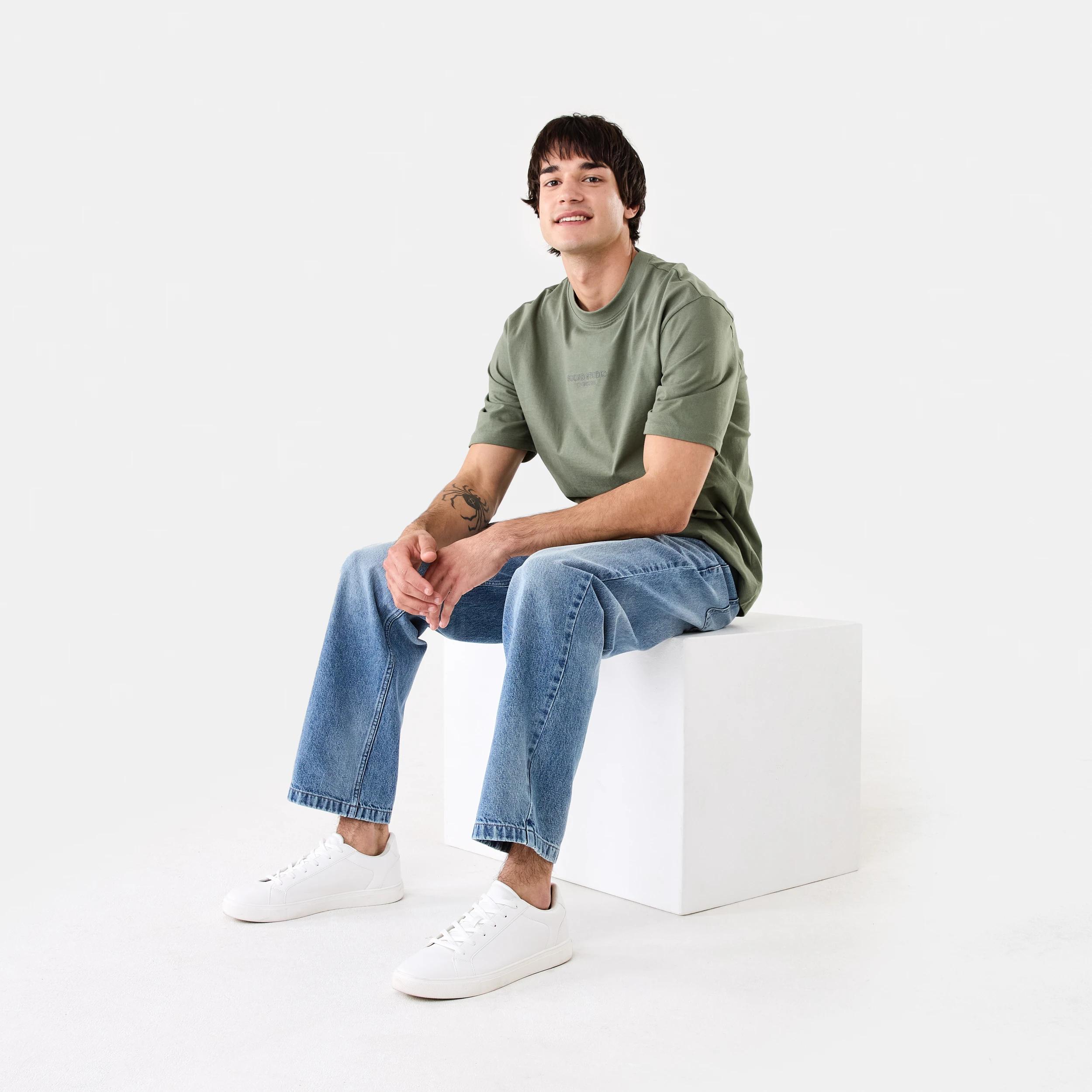 8 Oversized Print T-shirt Grn Agave, 8 of 10