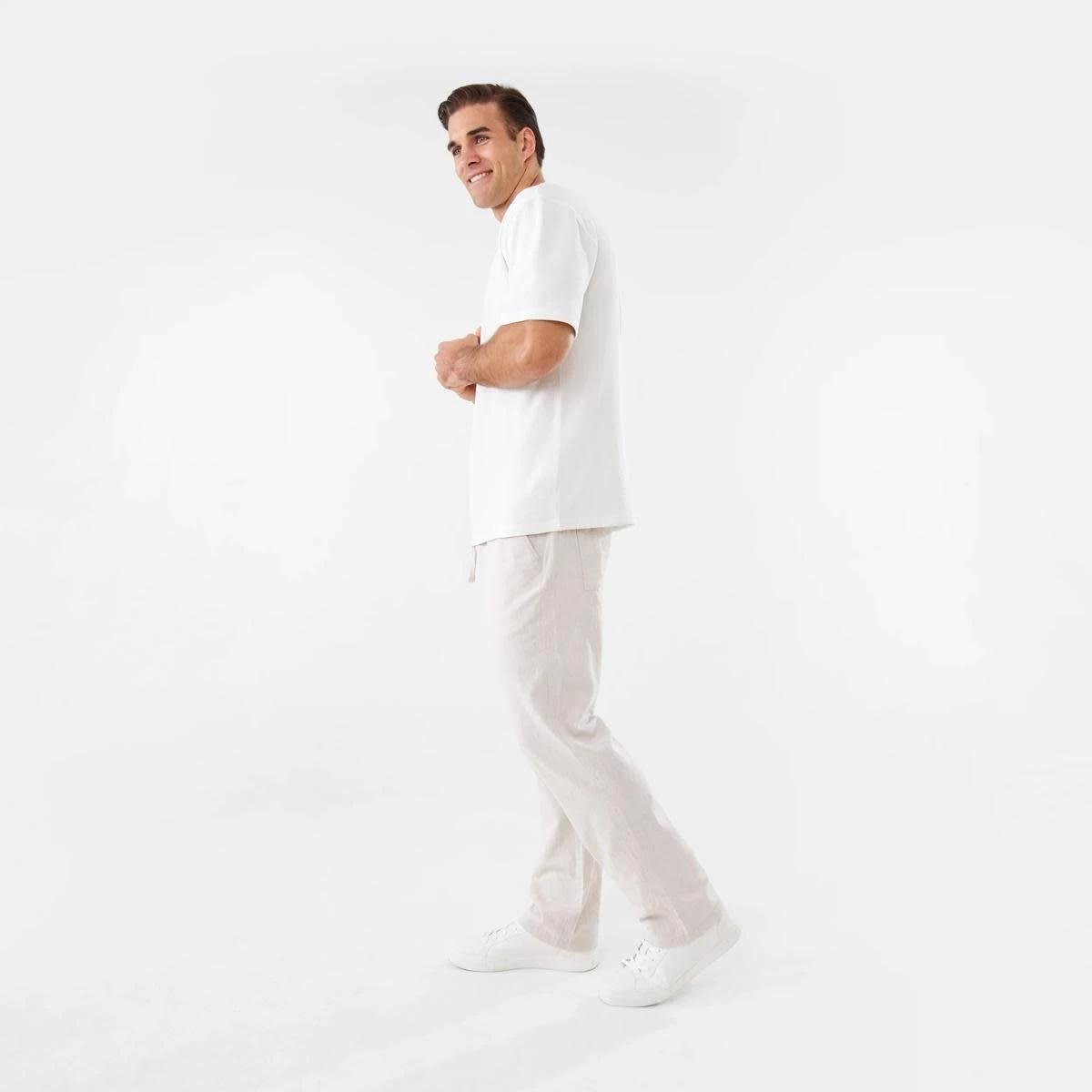 3 Cotton Linen Chino Pants BARLEY YD, 3 of 6