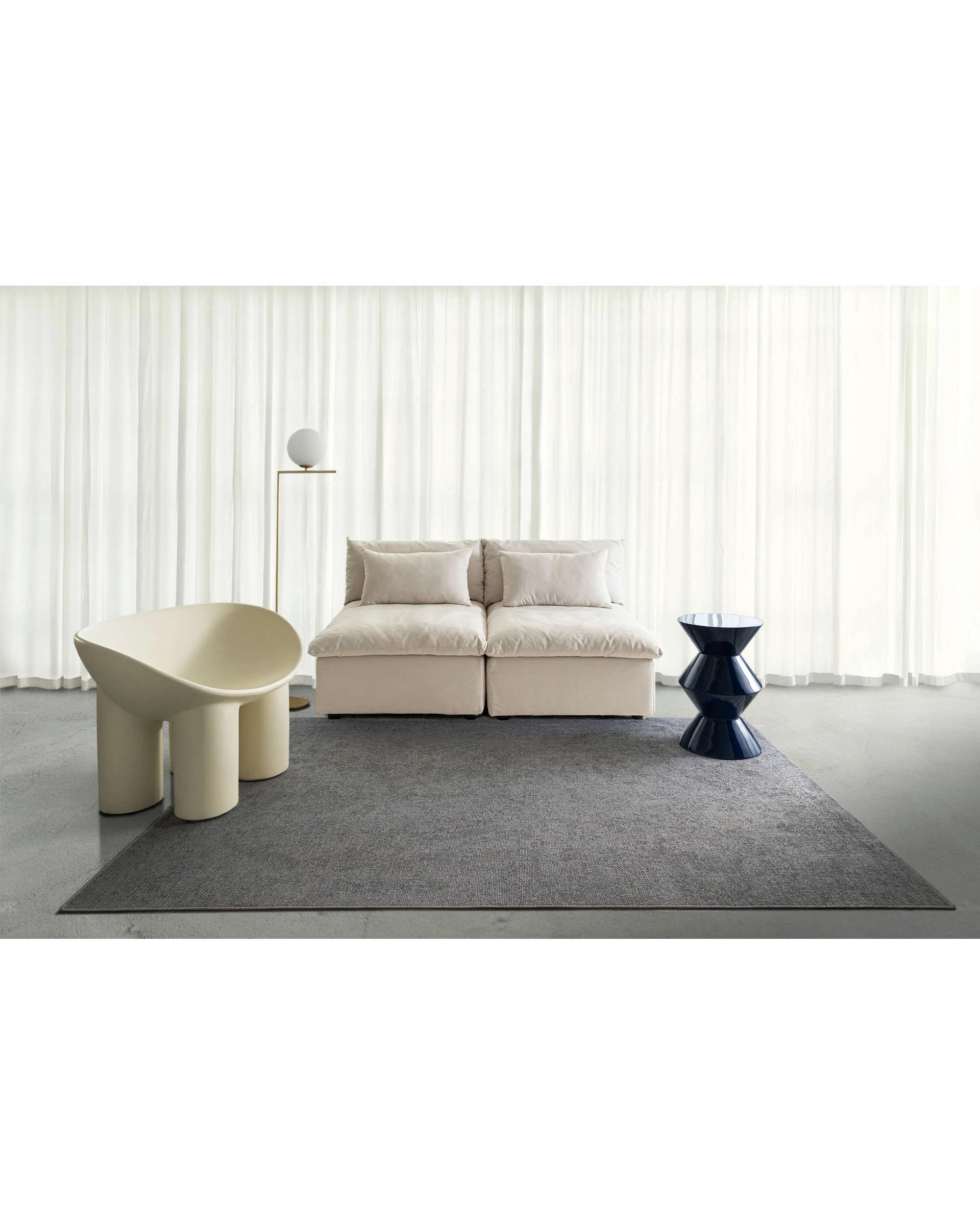2 Loopsie Tilbury Flatweave Washable Rug-180cm x 120cm - Grey, 2 of 8
