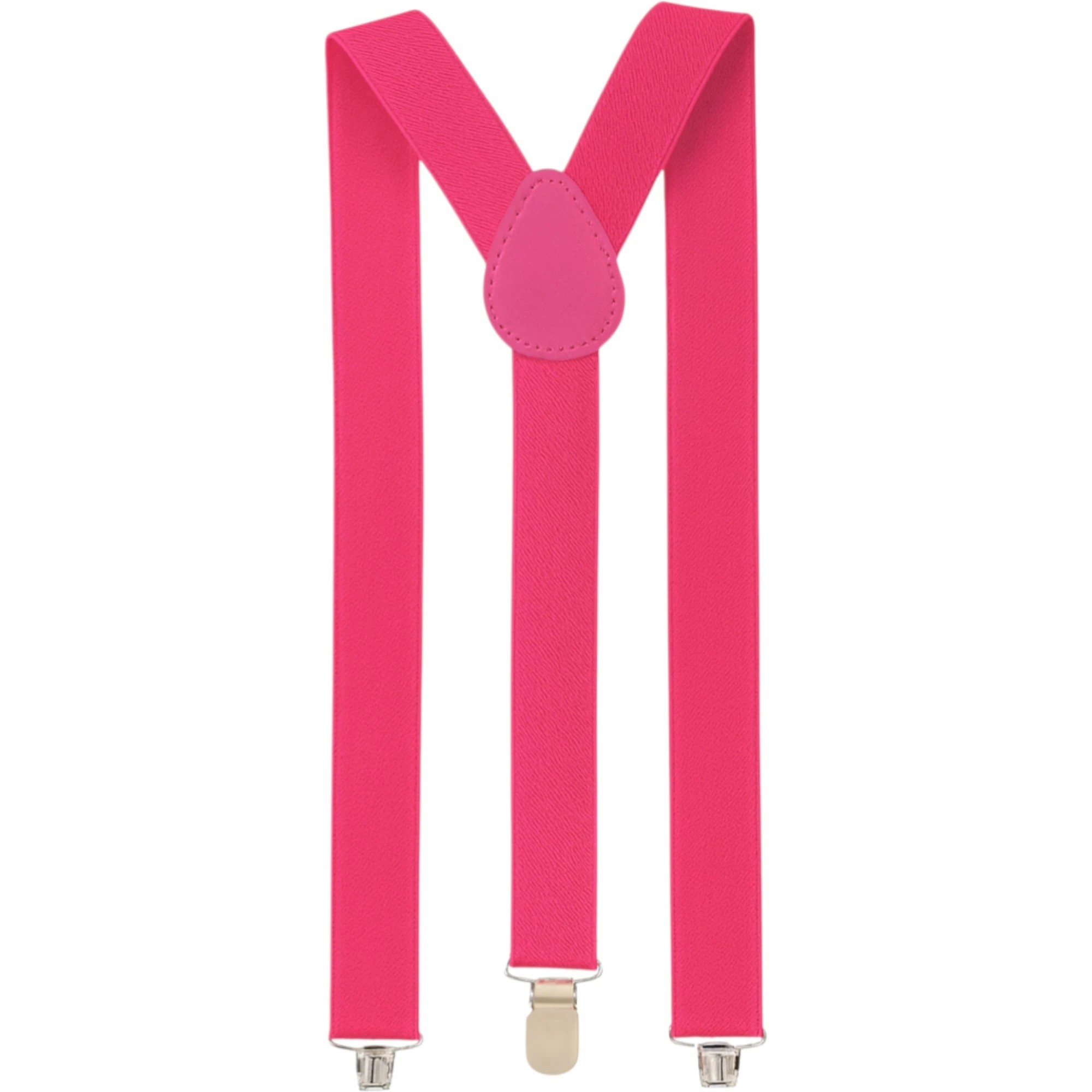 3 Zasel Mens Extra Long Adjustable 138cm Dark Pink Suspenders - Pink, 3 of 3