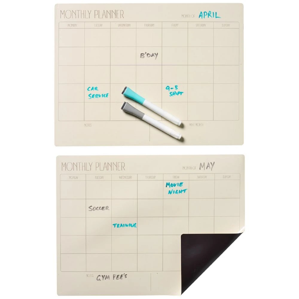 3 Otto Magnetic Monthly Planner 300x400mm 2 Pack, 3 of 4