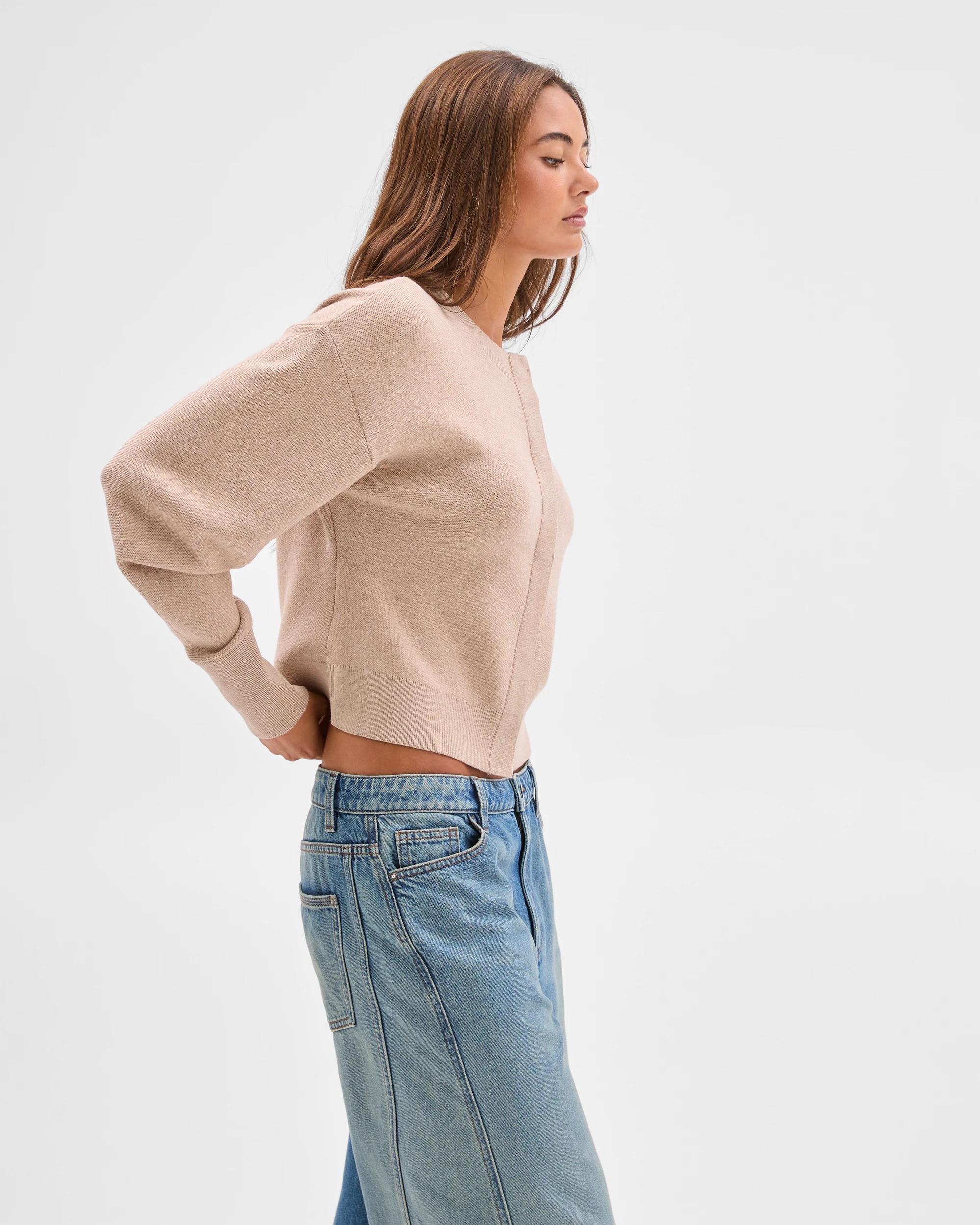 2 Lily Loves Long Cocoon Sleeve Cardigan PINE NUT, 2 of 6