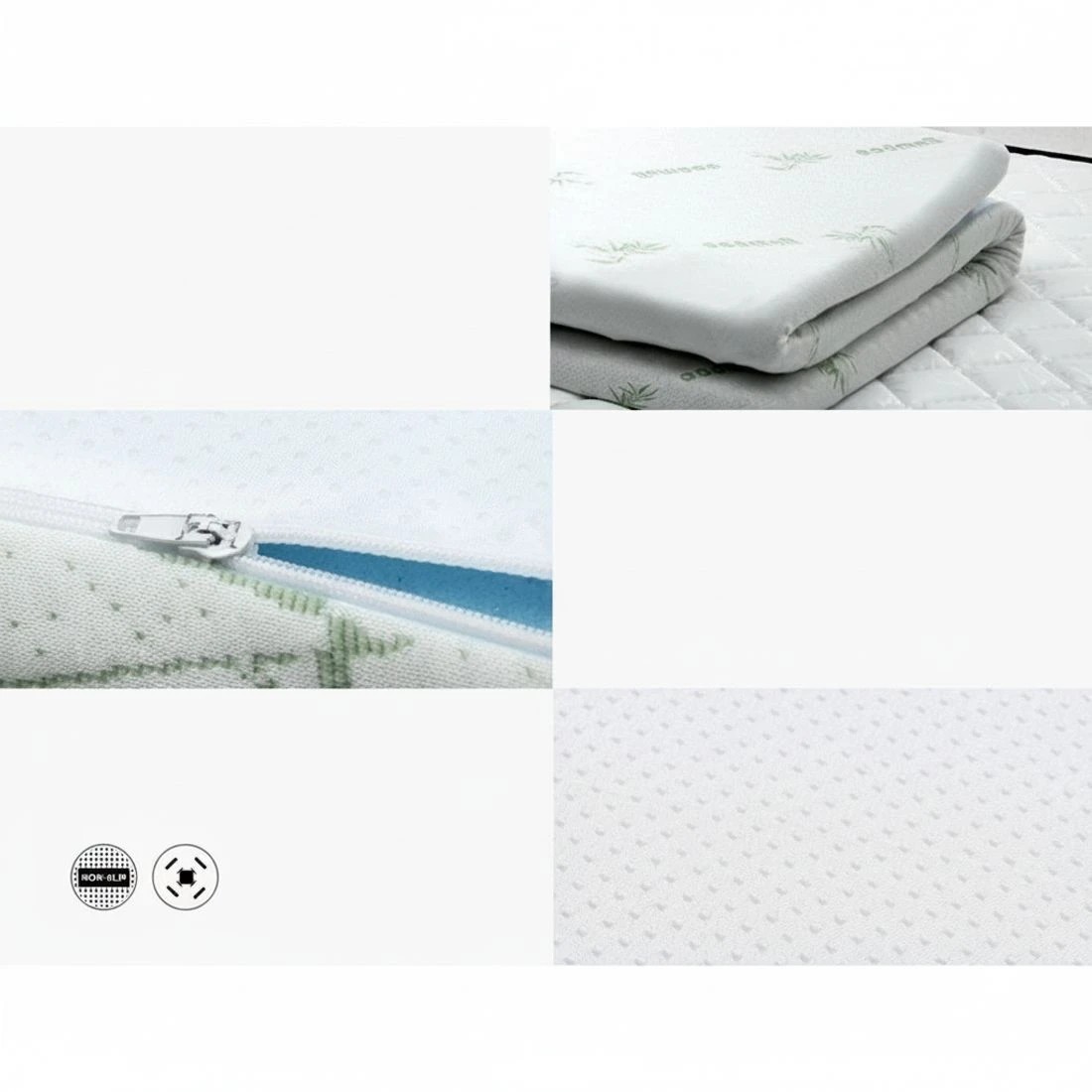 6 Giselle Bedding Memory Foam Mattress Topper Cool Gel 5cm Single - Blue, 6 of 8