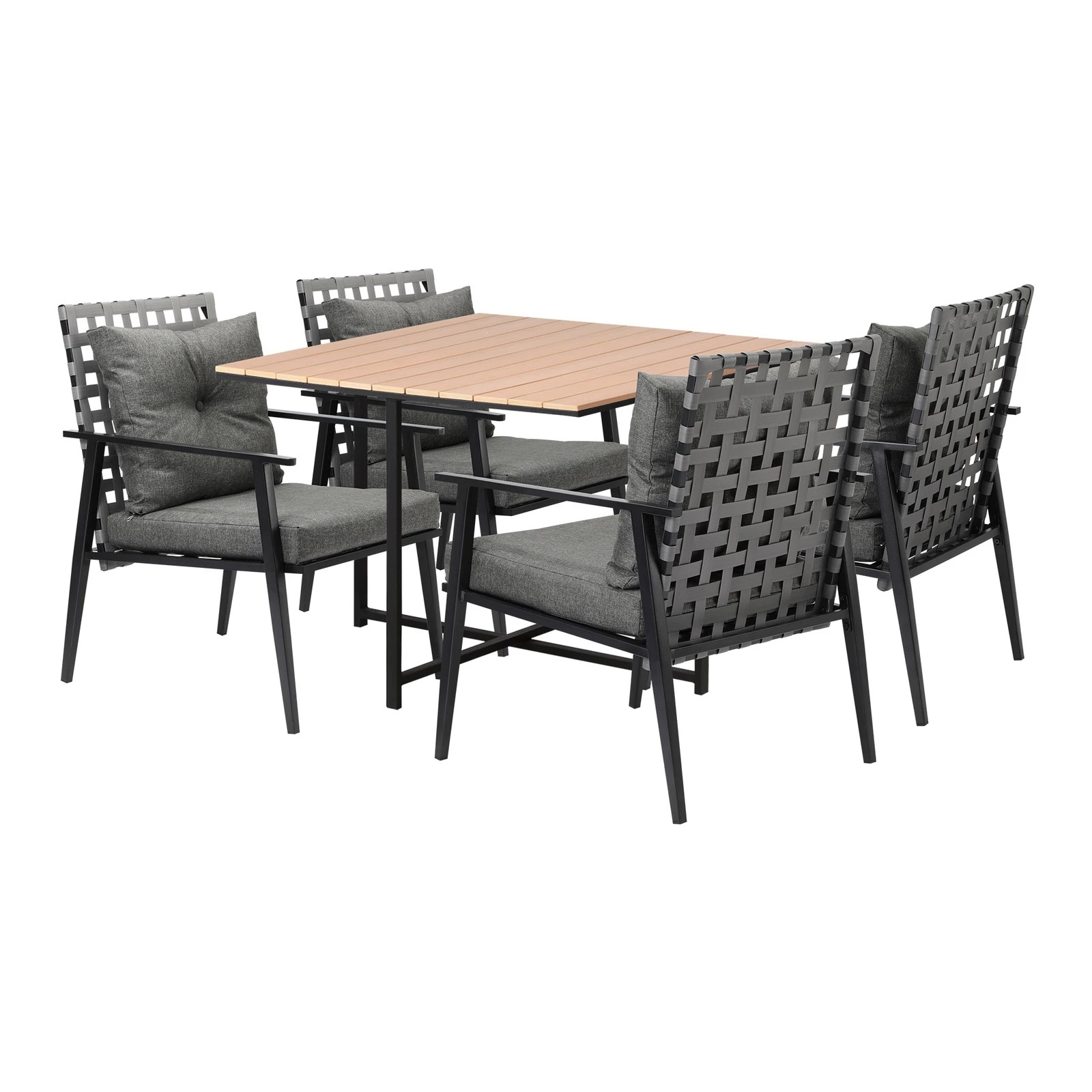 9 Livsip Outdoor Dining Set Patio Furniture Garden Rattan Chairs Setting 4 Seater - Multi, 9 of 9