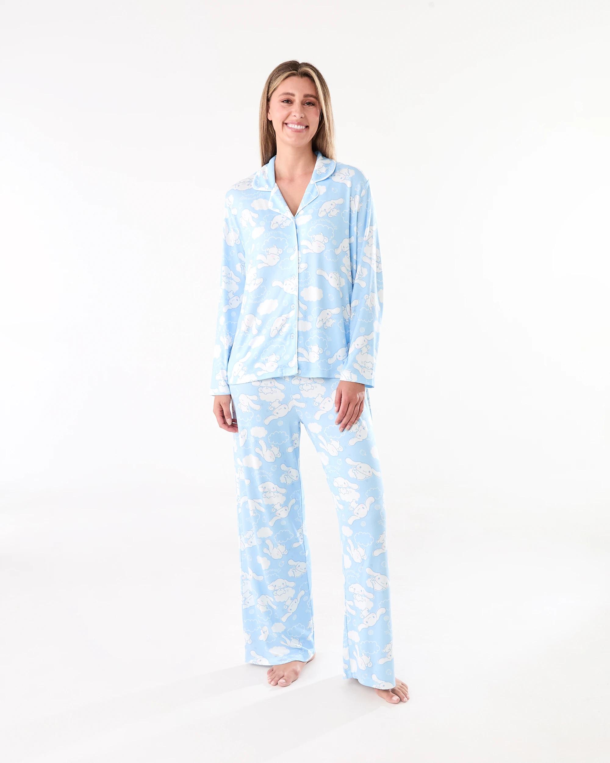1 Cinnamoroll License Long Sleeve Top and Pants Super Soft Pyjama Set Cinna Aop, 1 of 7