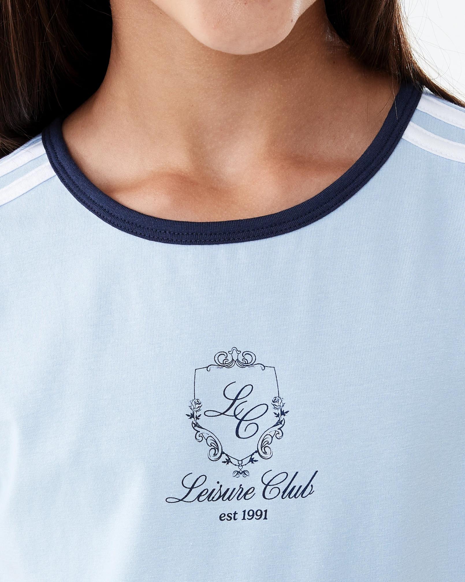 4 Short Sleeve Ringer T-shirt Blu T Club, 4 of 8