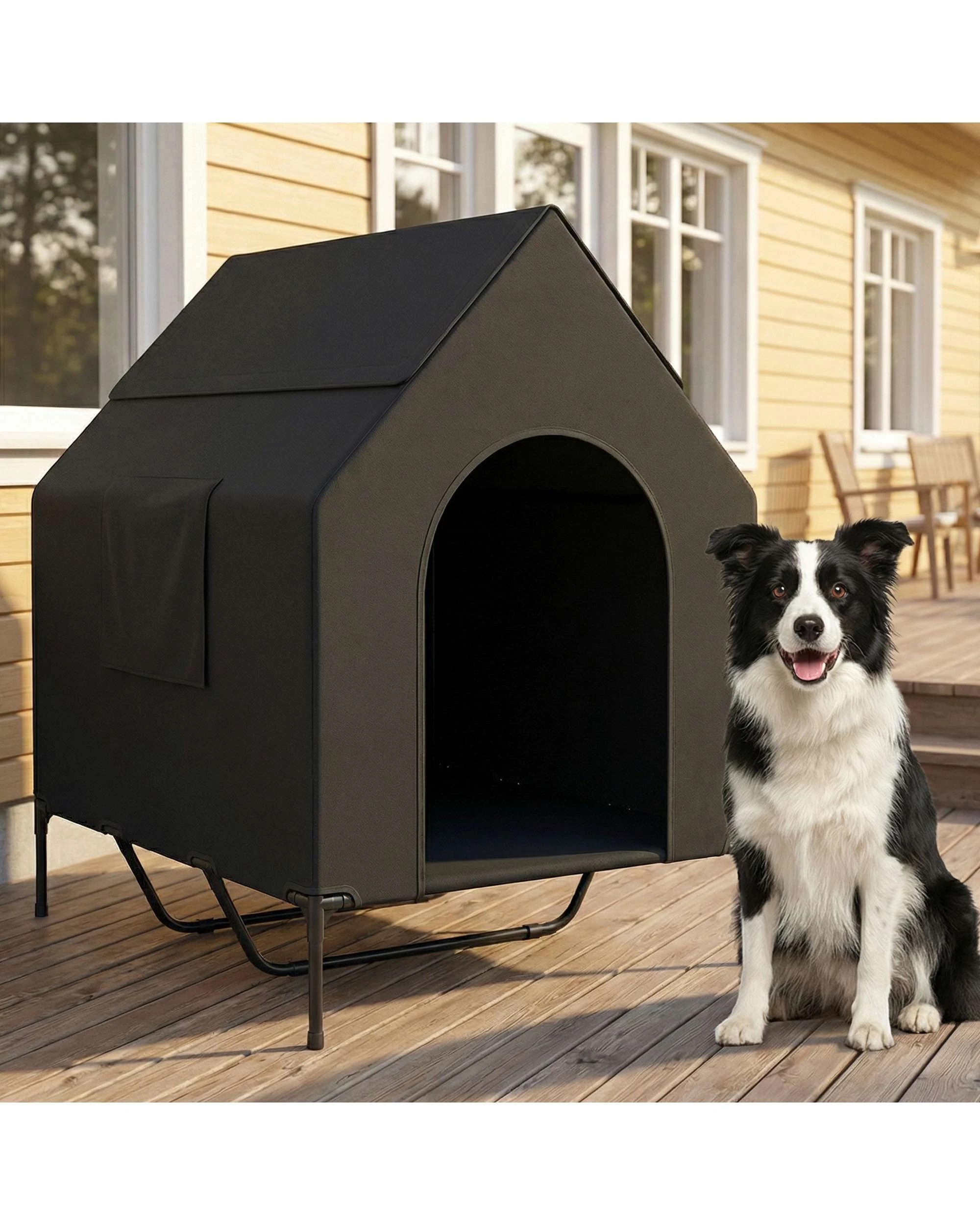 2 Advwin 2-in-1 Large Dog House Elevated Breathable Weatherproof Pet Shelter Outdoor, 2 of 8