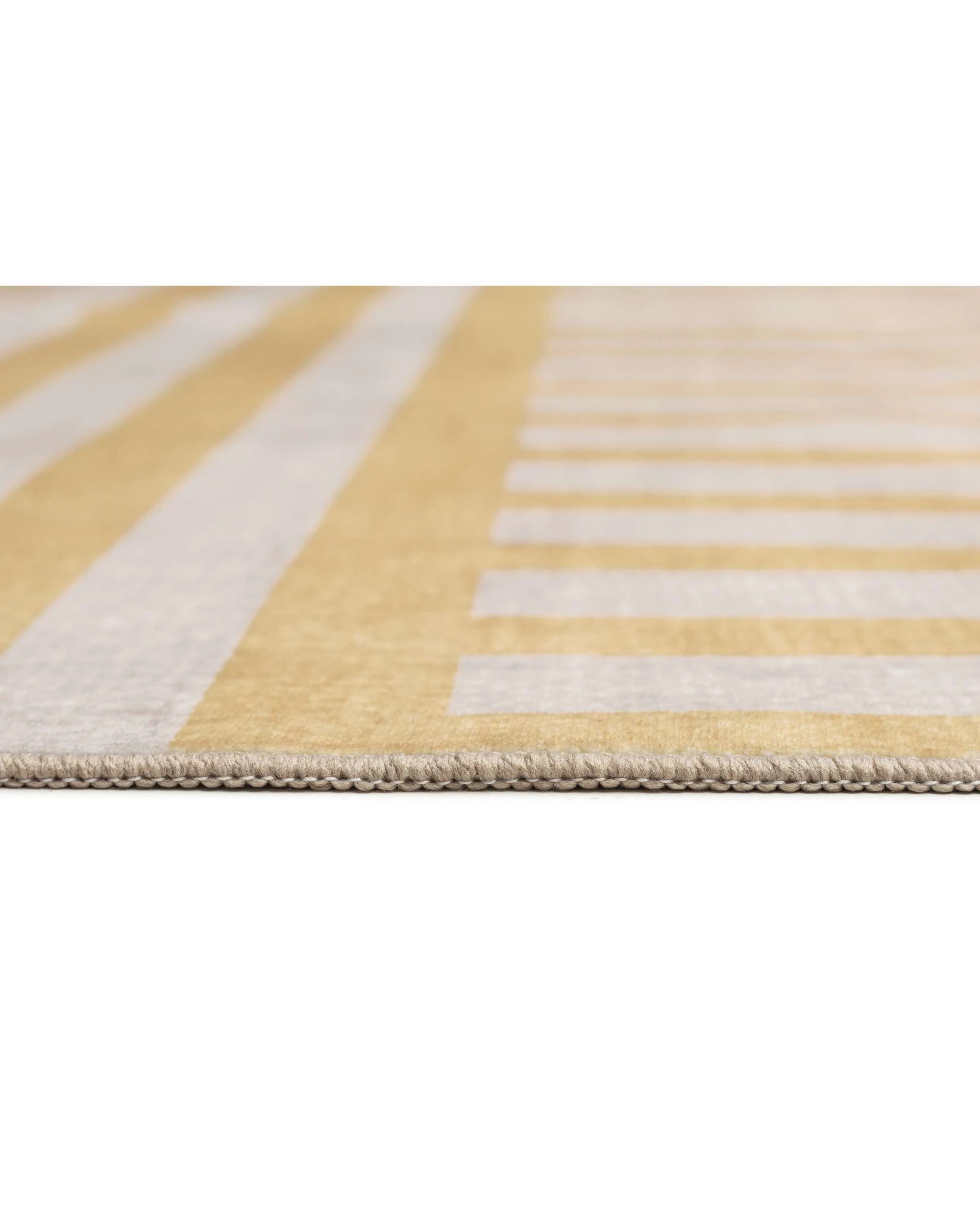 8 Loopsie Alliaga Stripe Printed Washable Rug-290cm x 190cm - Yellow, 8 of 8