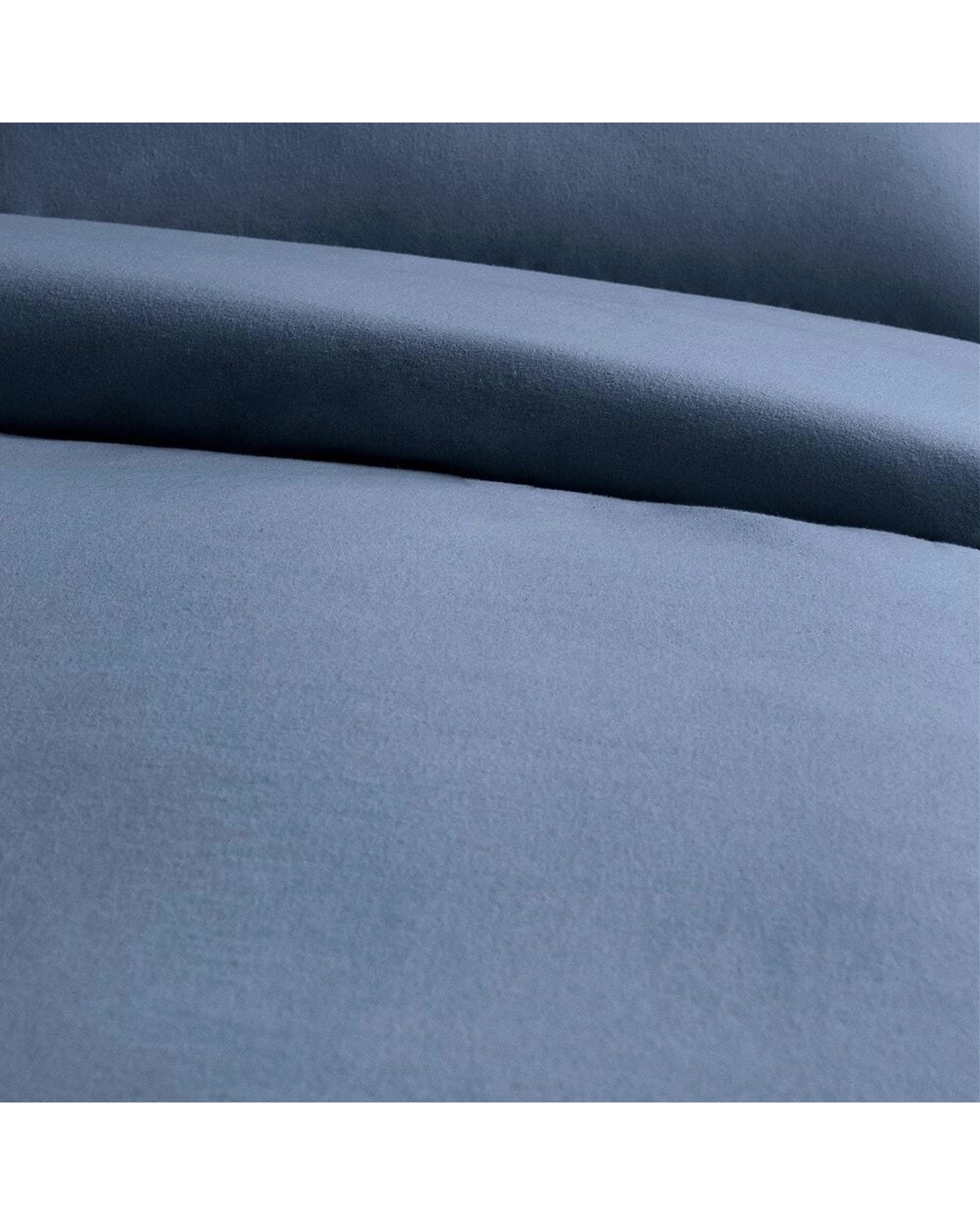 2 Canningvale Cozi Cotton Flannelette Quilt Bed Bedding Cover Set Ink Double - Blue, 2 of 5
