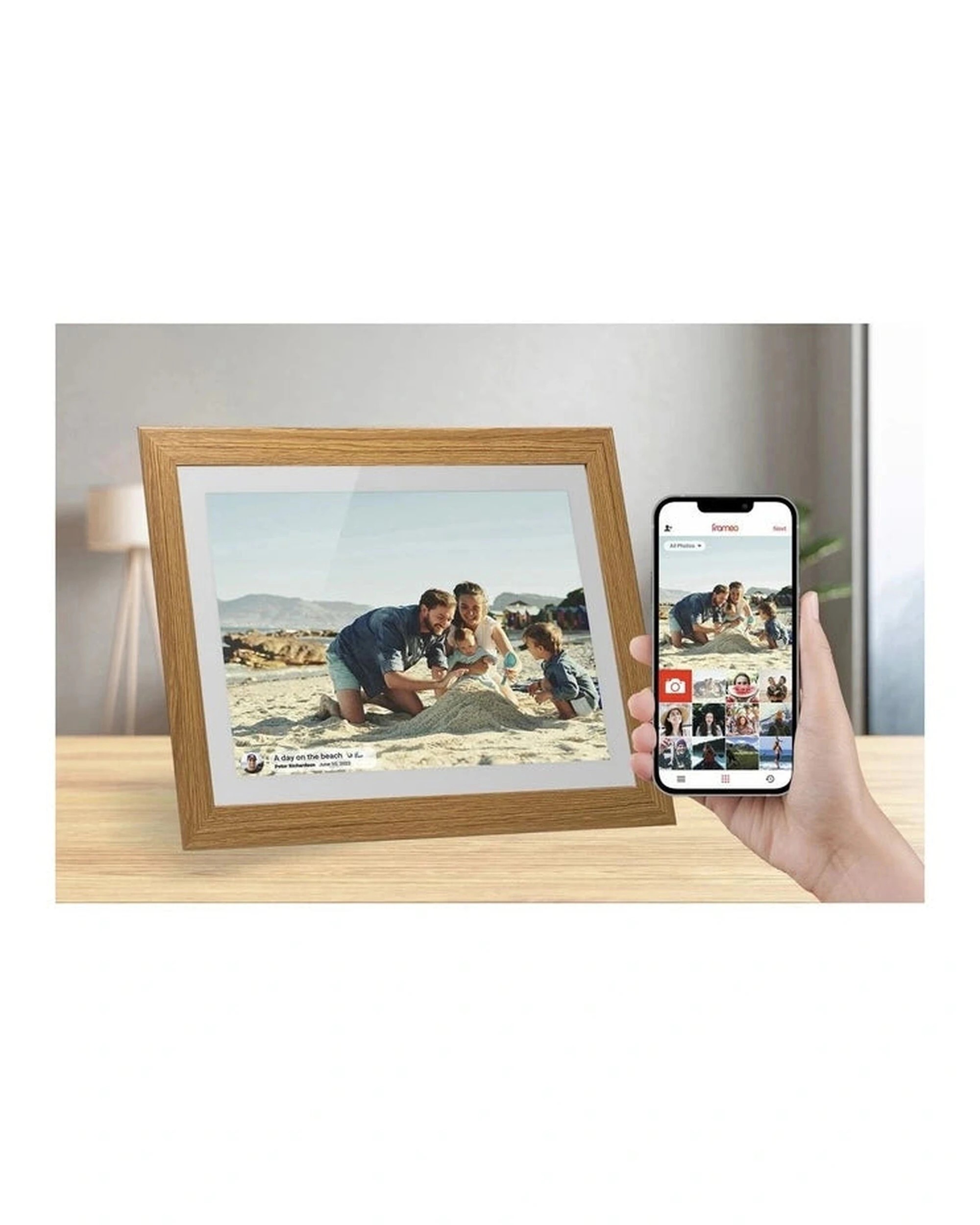 2 Fotostream 21.5inch Wifi Digital Photo Frame With 3 Interchangeable Frames, 2 of 4