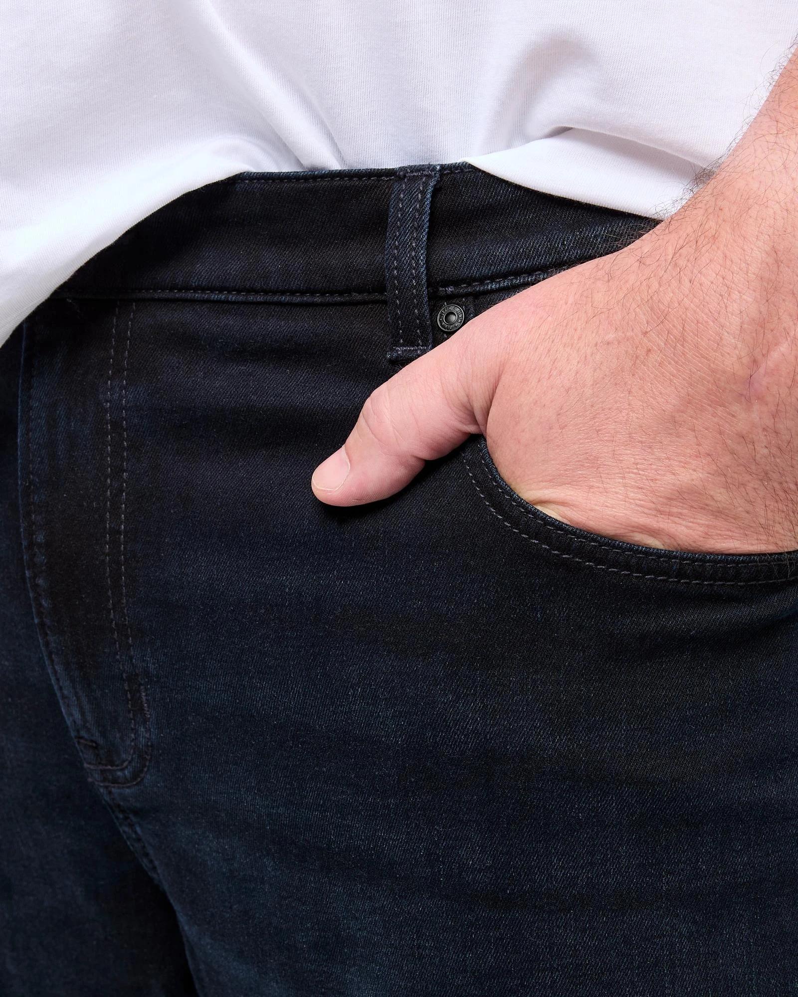 5 Target Man Plus Plus Size Straight Stretch Denim Jeans BLUE + BLACK, 5 of 5