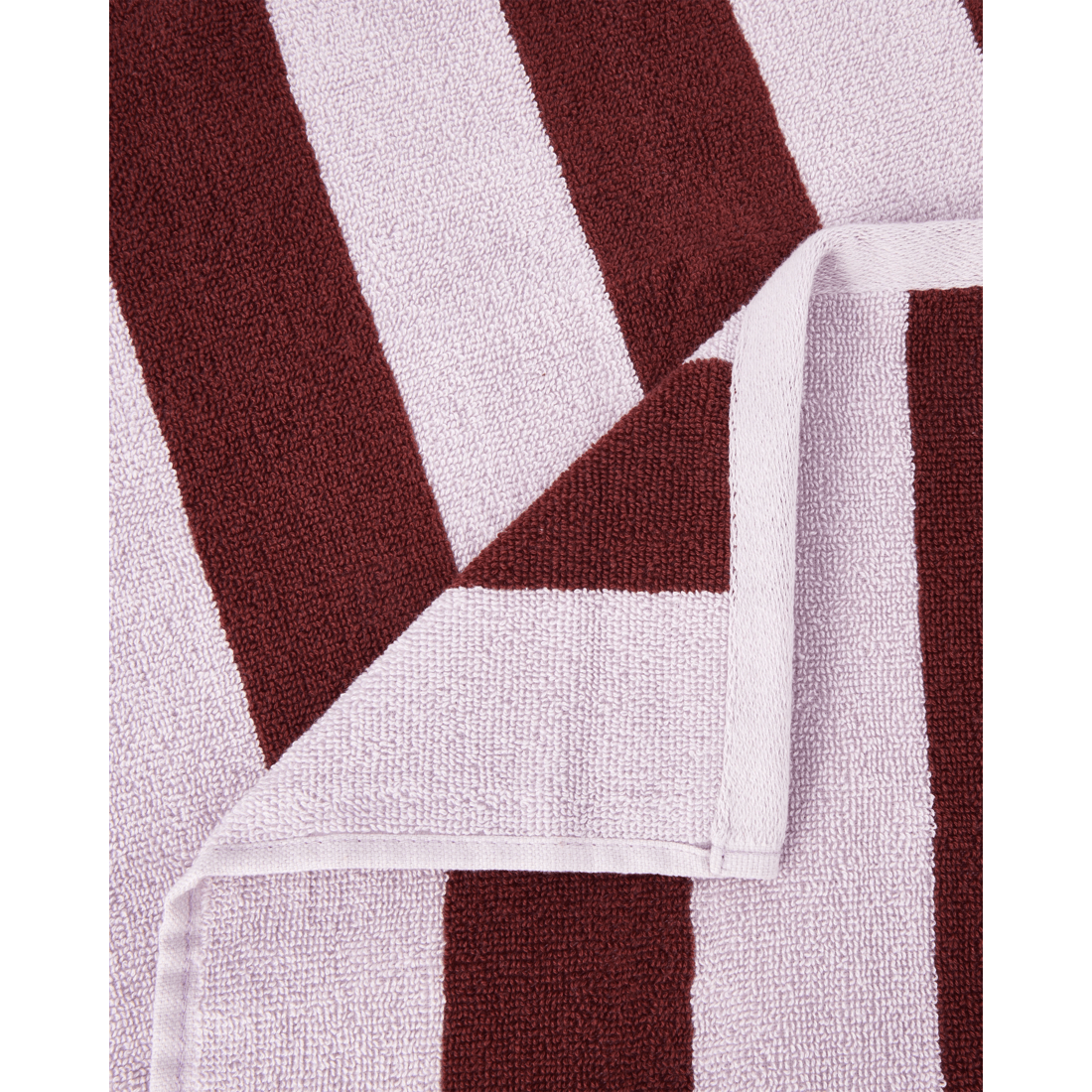 2 Stripe Cotton Hand Towel - Port, 2 of 5
