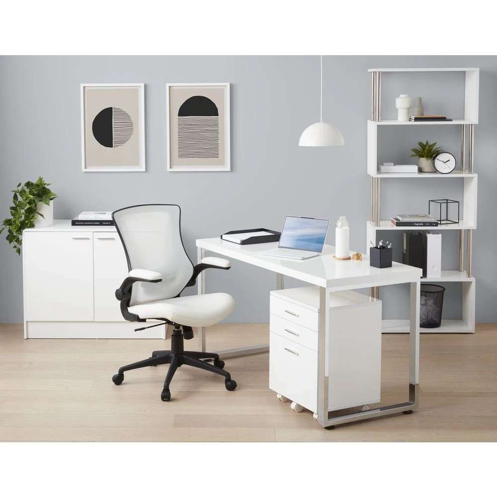 2 Contour Home Office Study 1400mm High Gloss Desk Desks, Tables and Workstations, 2 of 9