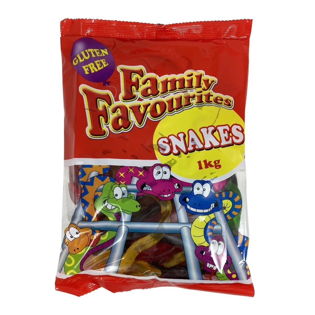 1 Family Favourites Snake Lollies 1kg, 1 of 2