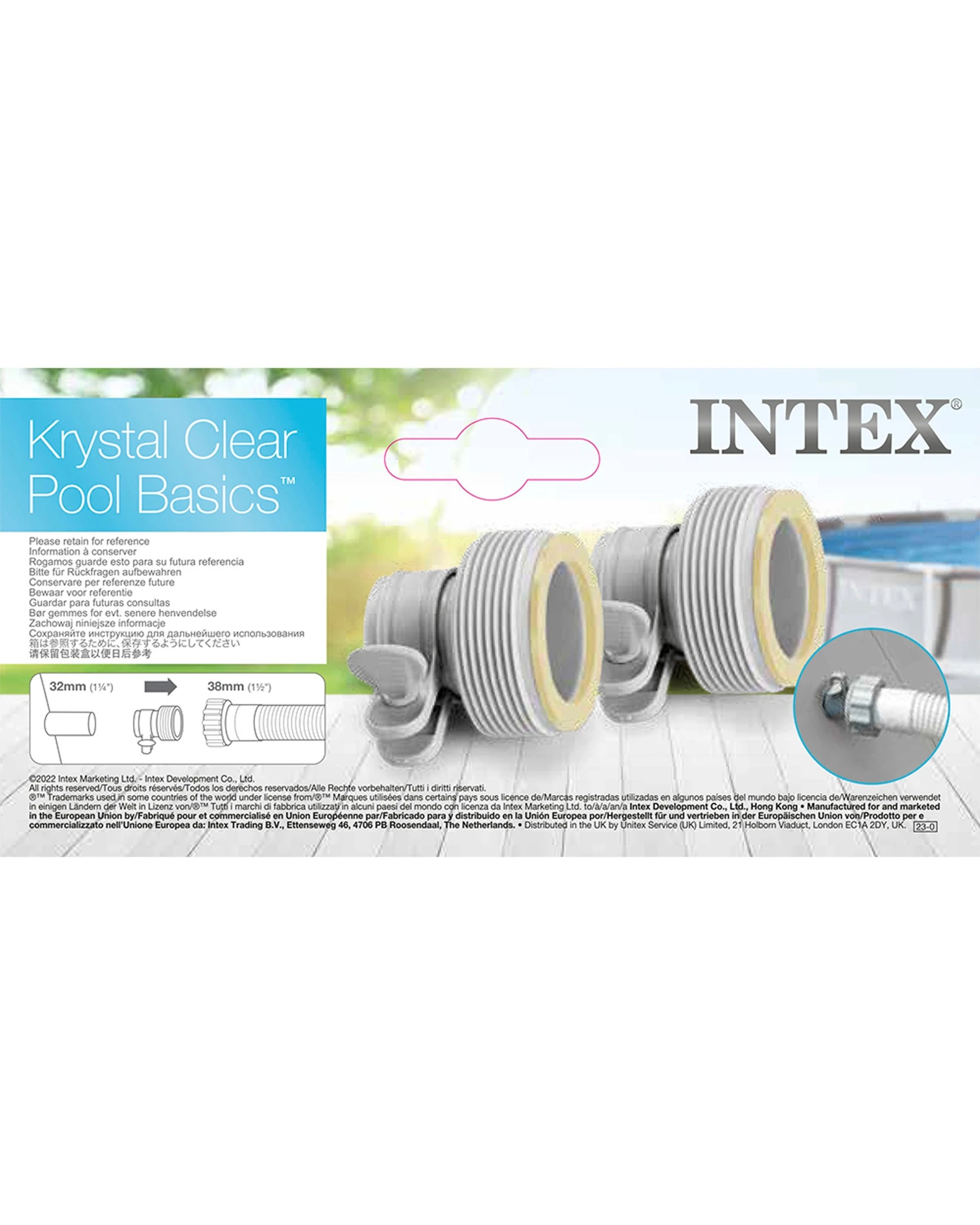 3 Intex 2PK Krystal Adapter B For Swimming Pool Hose - Multi, 3 of 3