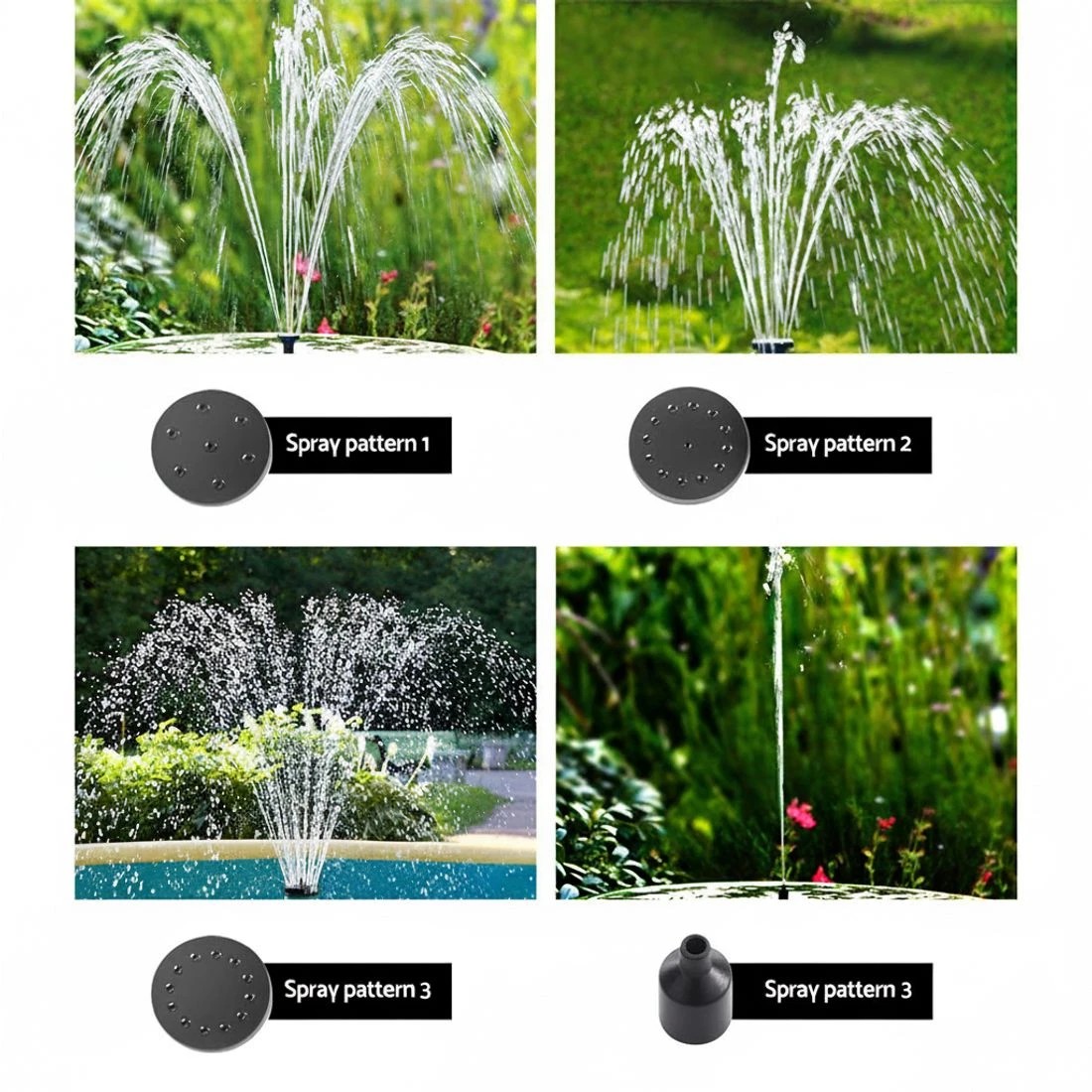5 Gardeon Solar Pond Pump Submersible Fountain with Battery Kit LED Lights 5.2FT - Black, 5 of 6