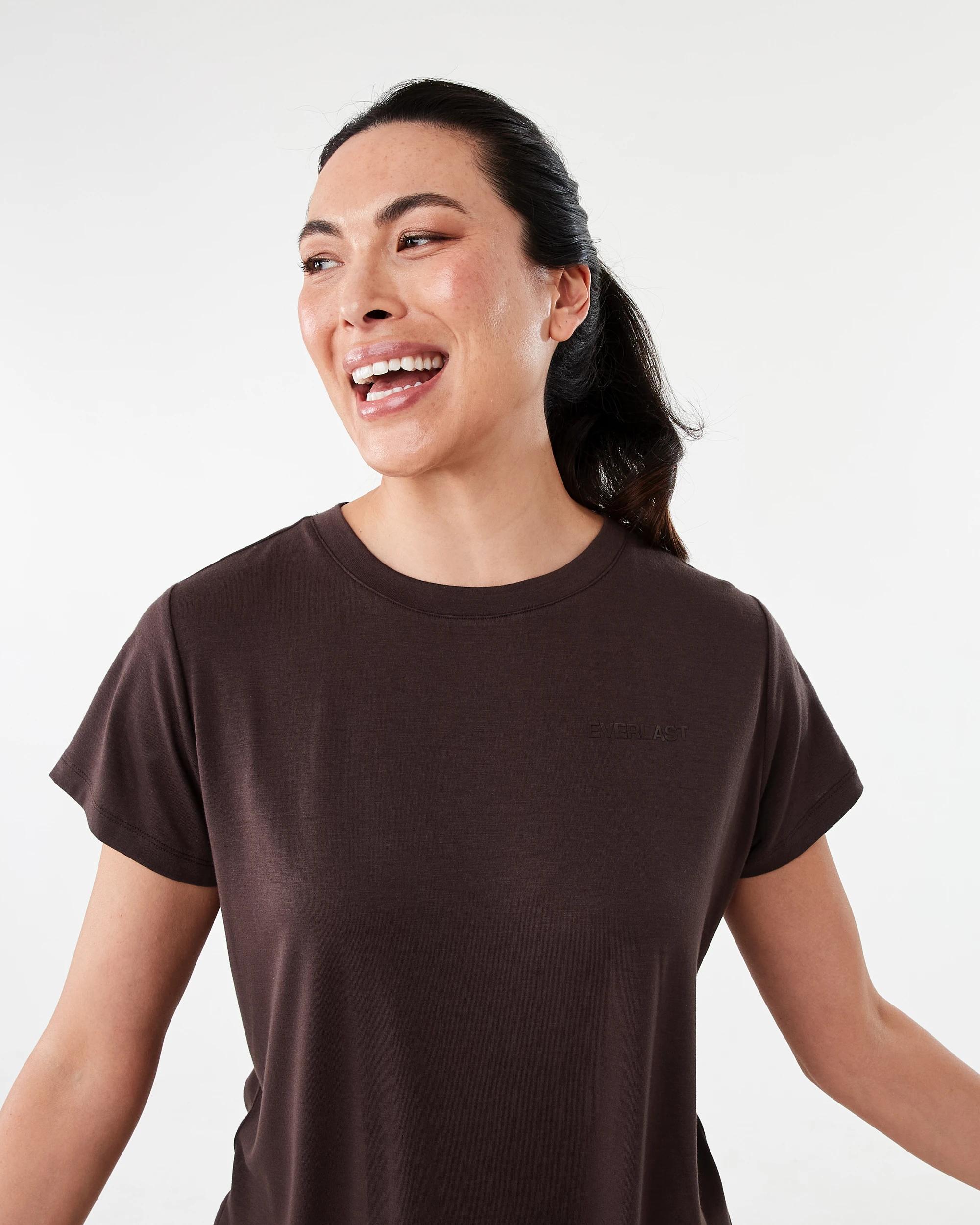 4 Everlast Womens Luxe Classic T-shirt Coffee, 4 of 6