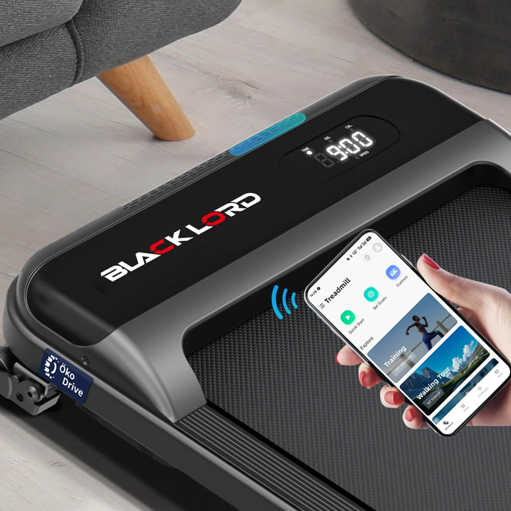 3 Black Lord Treadmill Electric Walking Pad Home Office Fitness Incline MS2 - Black, 3 of 9