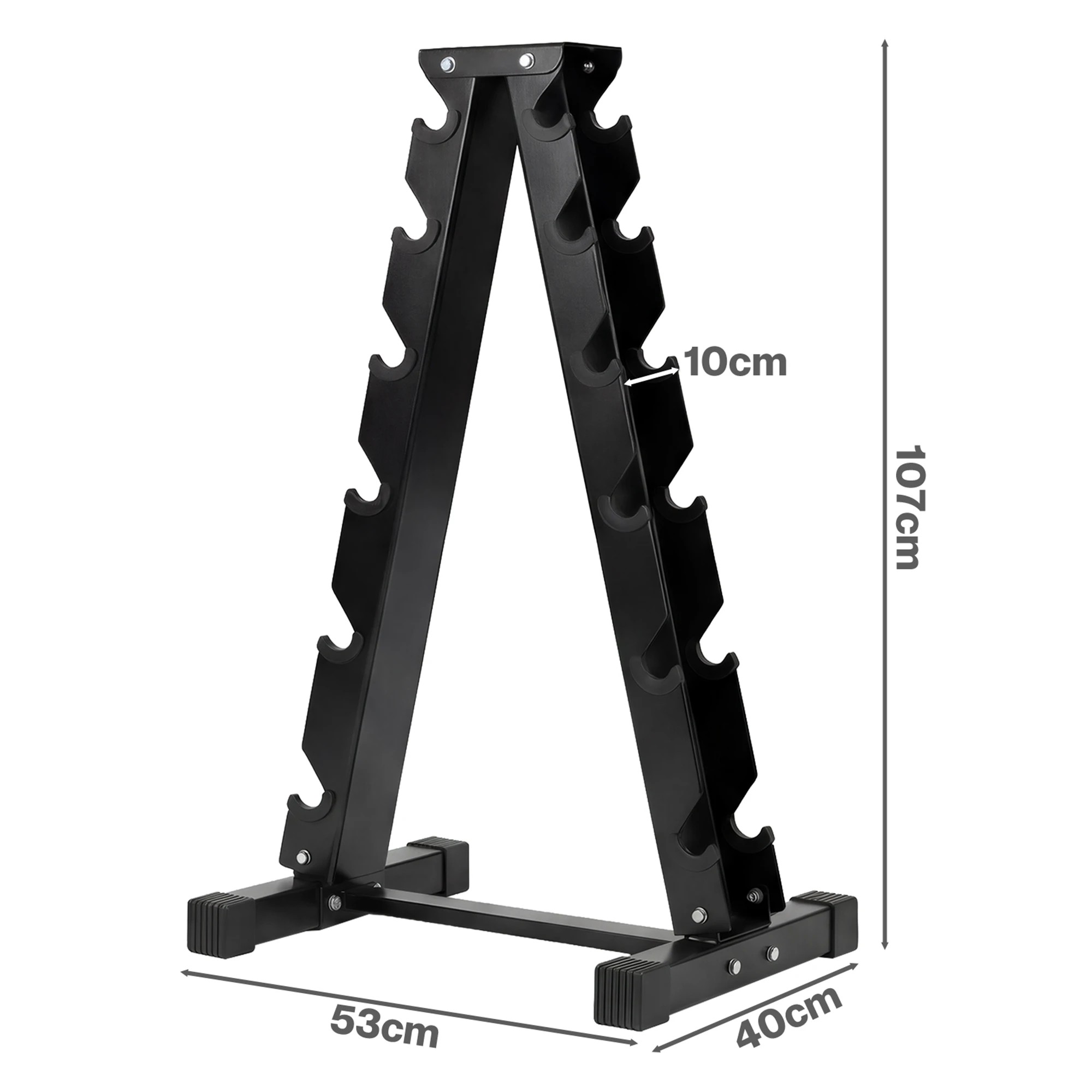 3 Centra Dumbbell Rack Heavy Duty Steel 6-Tier, 3 of 5