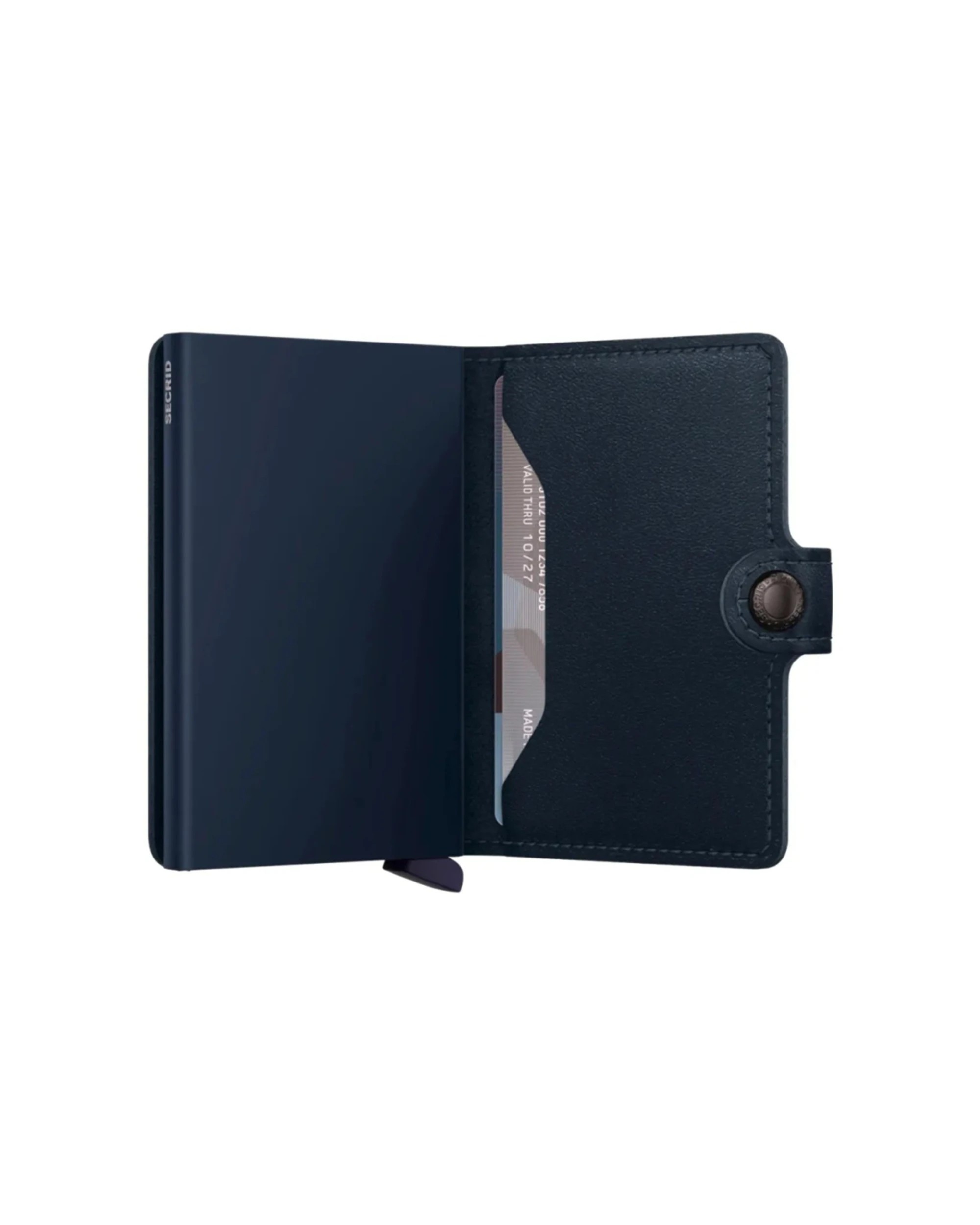 3 Secrid Miniwallet Compact RFID Mens Travel Wallet European Leather Wallet - Blue, 3 of 5