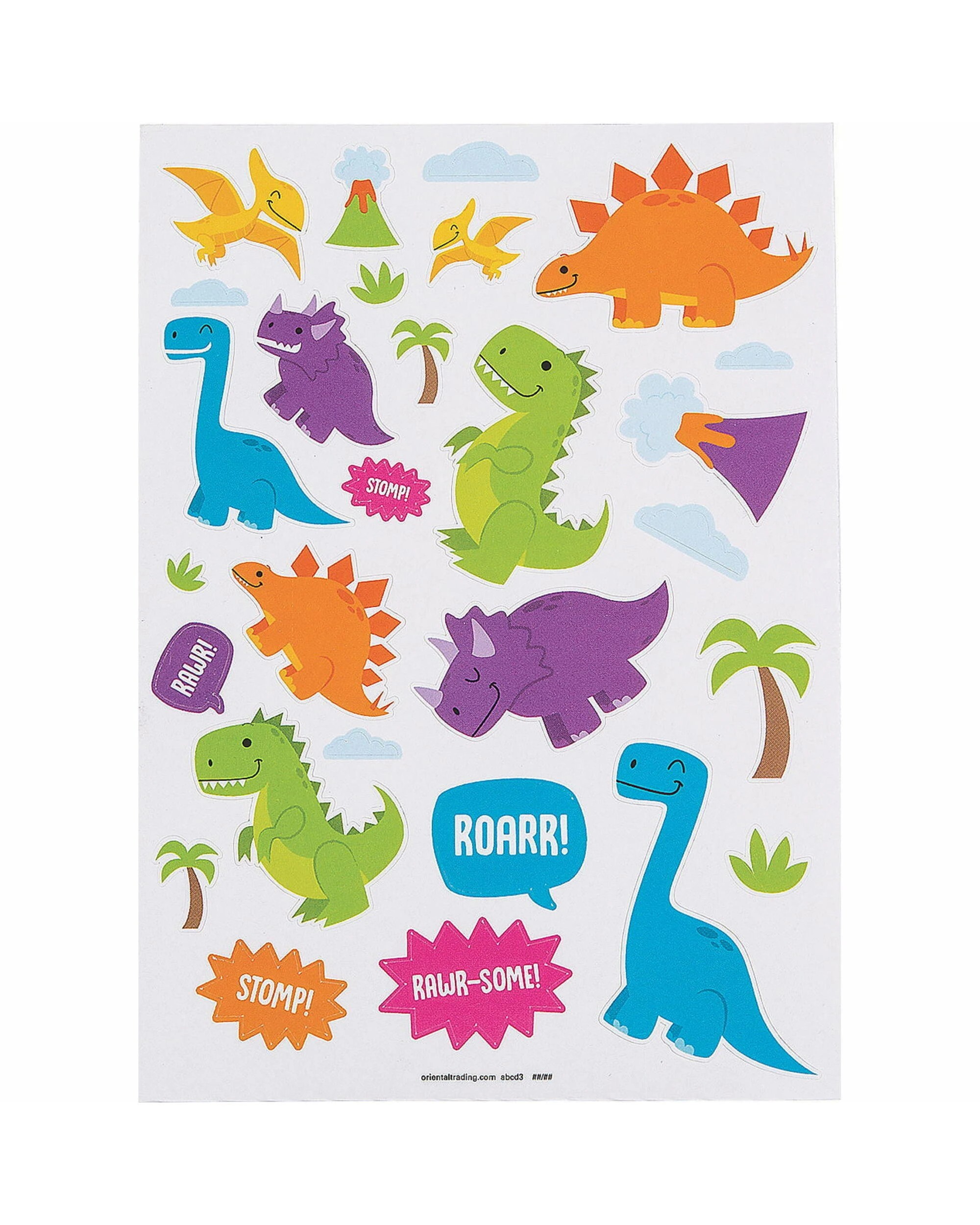 1 Partyrama Dinosaur Stickers 24 Sheets, 1 of 1