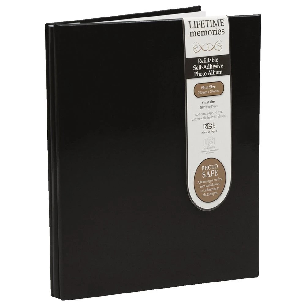 5 NCL A4 Refillable Self Adhesive Photo Album 20 Page Black, 5 of 5