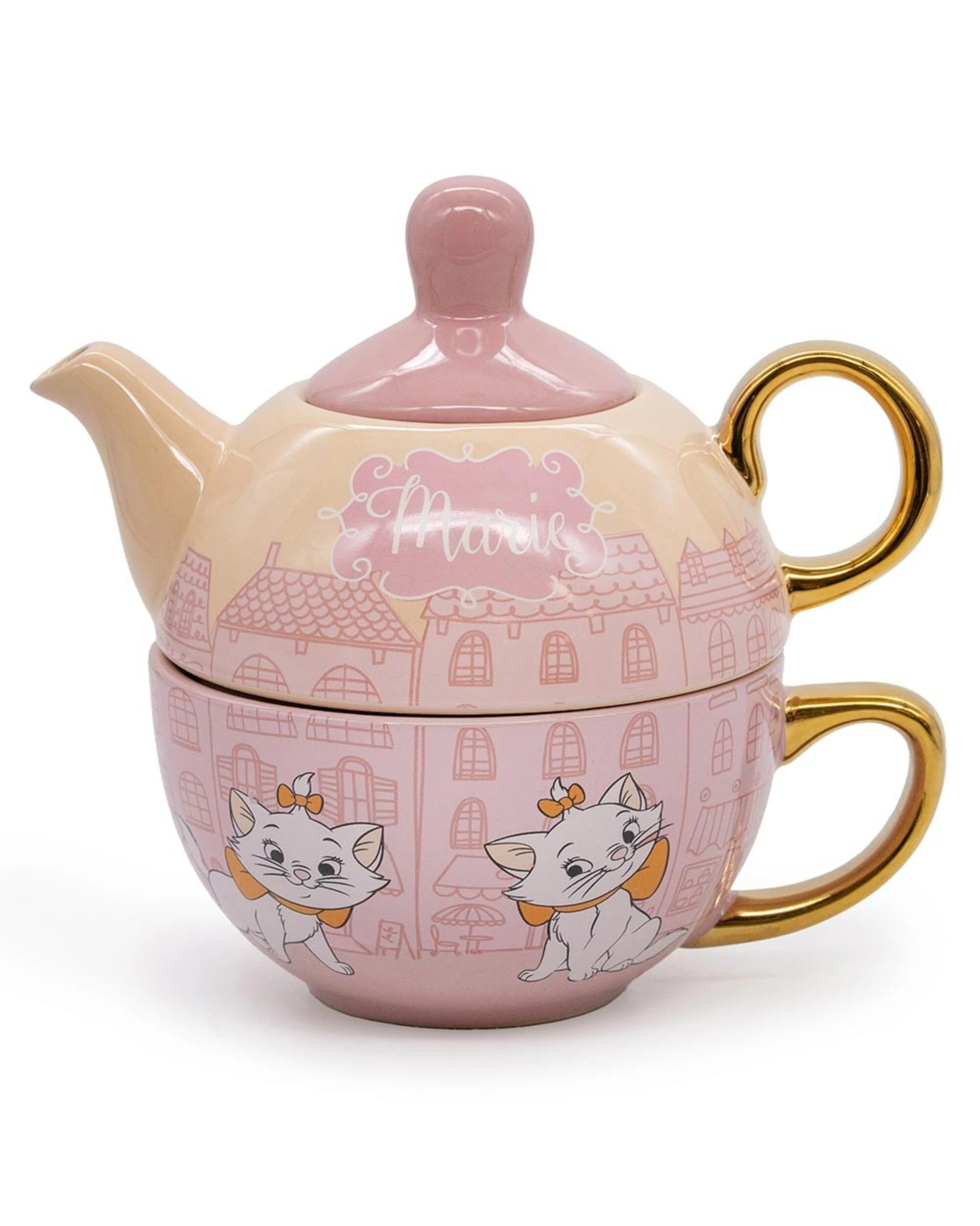 1 Disney - The Aristocats Marie Tea Set for One - Pink, 1 of 4