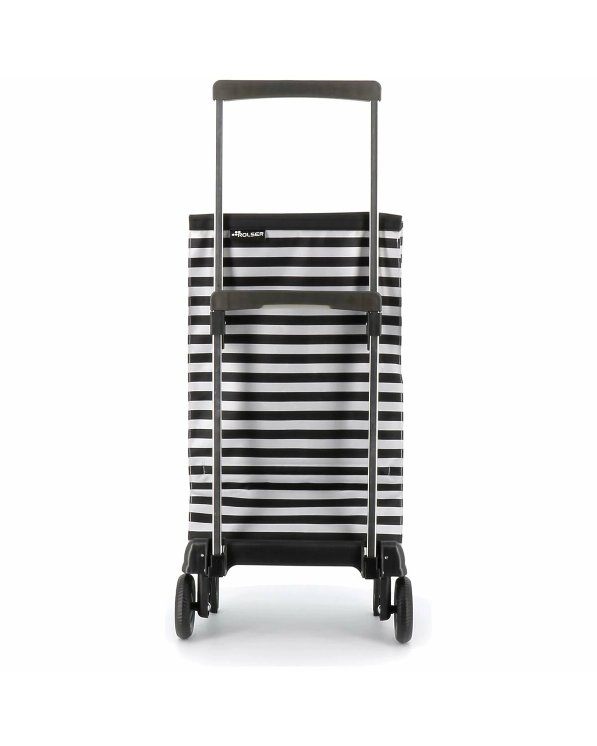 3 Rolser Plegamatic MF Folding 2 Wheel Trolley Marina Black & White, 3 of 3