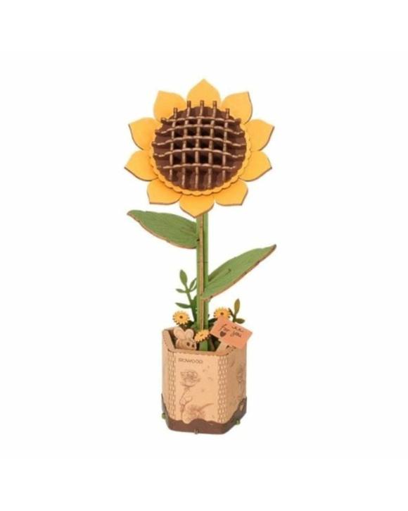 Robotime - DIY Wood Bloom - Sunflower
