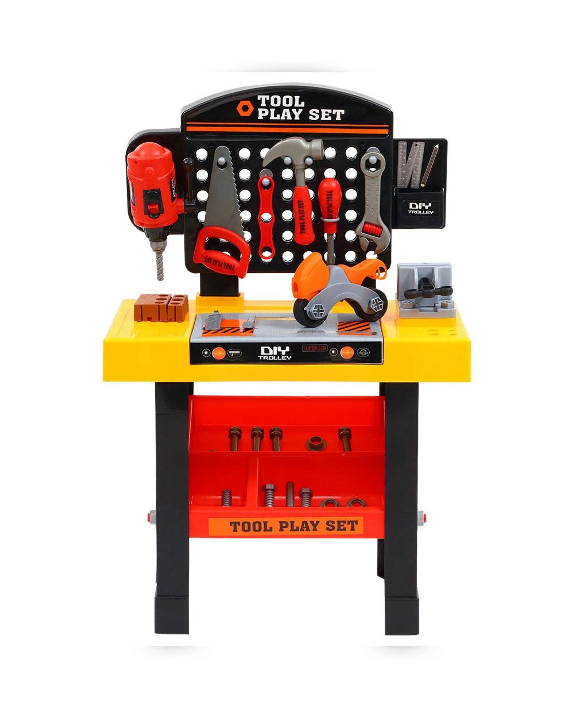 3 Keezi Kids Pretend Workbench DIY Tools 54 Piece Children Role Play Toys - Multi, 3 of 5