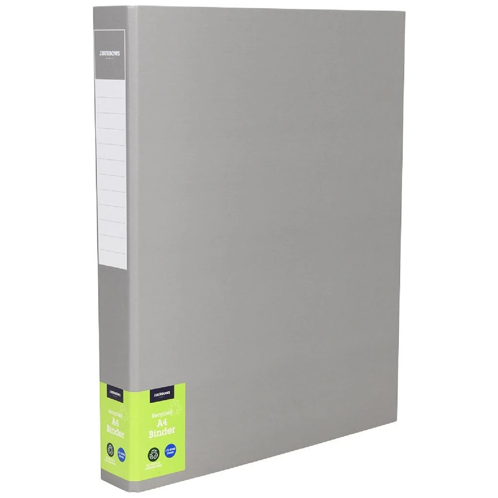 1 J.Burrows A4 Matte Binder 2 D-Ring 25mm Grey, 1 of 1
