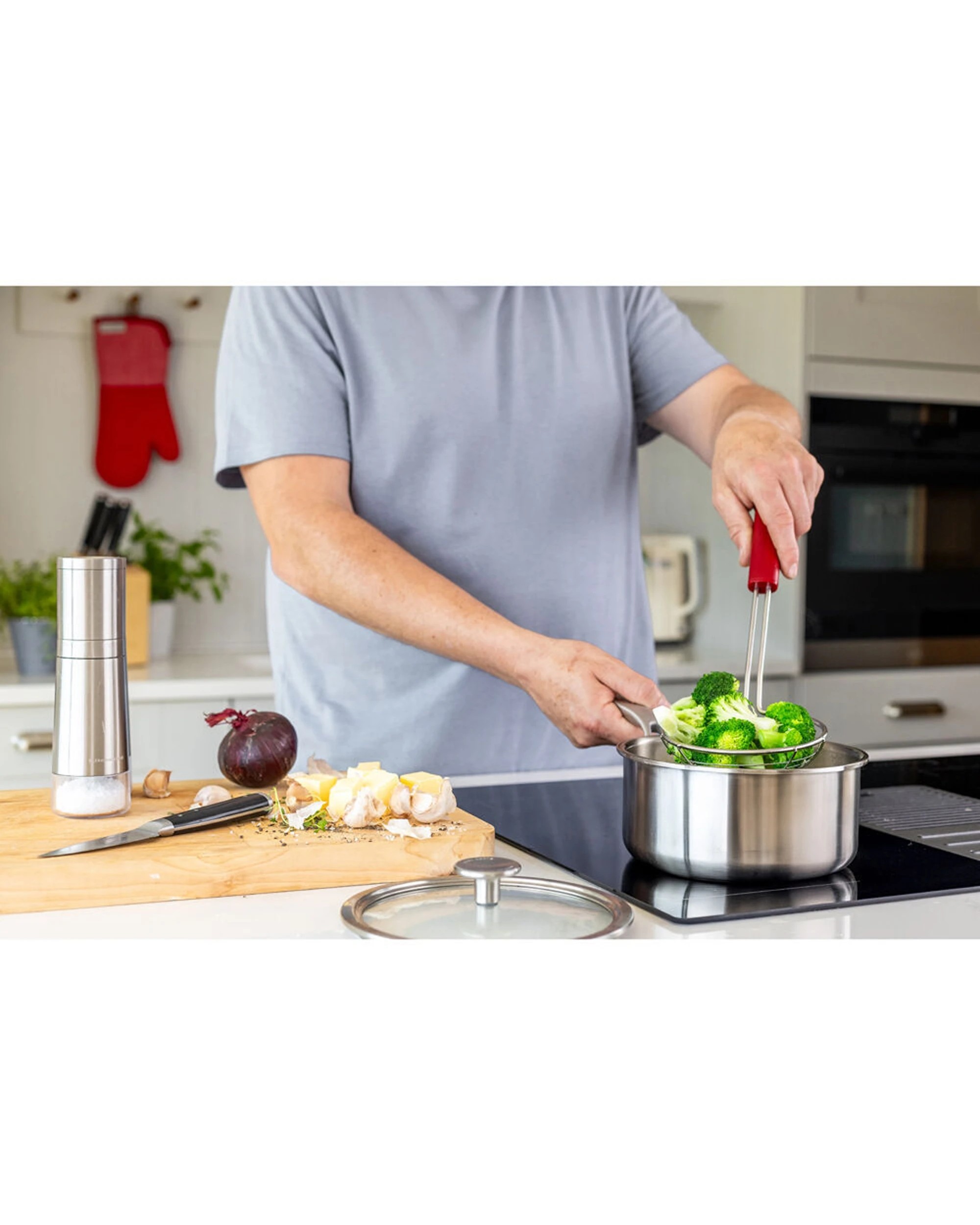 6 KitchenAid 2PK Classic Wire Handheld Food Strainer Cooking Utensil Ergonomic Handle - Red, 6 of 6