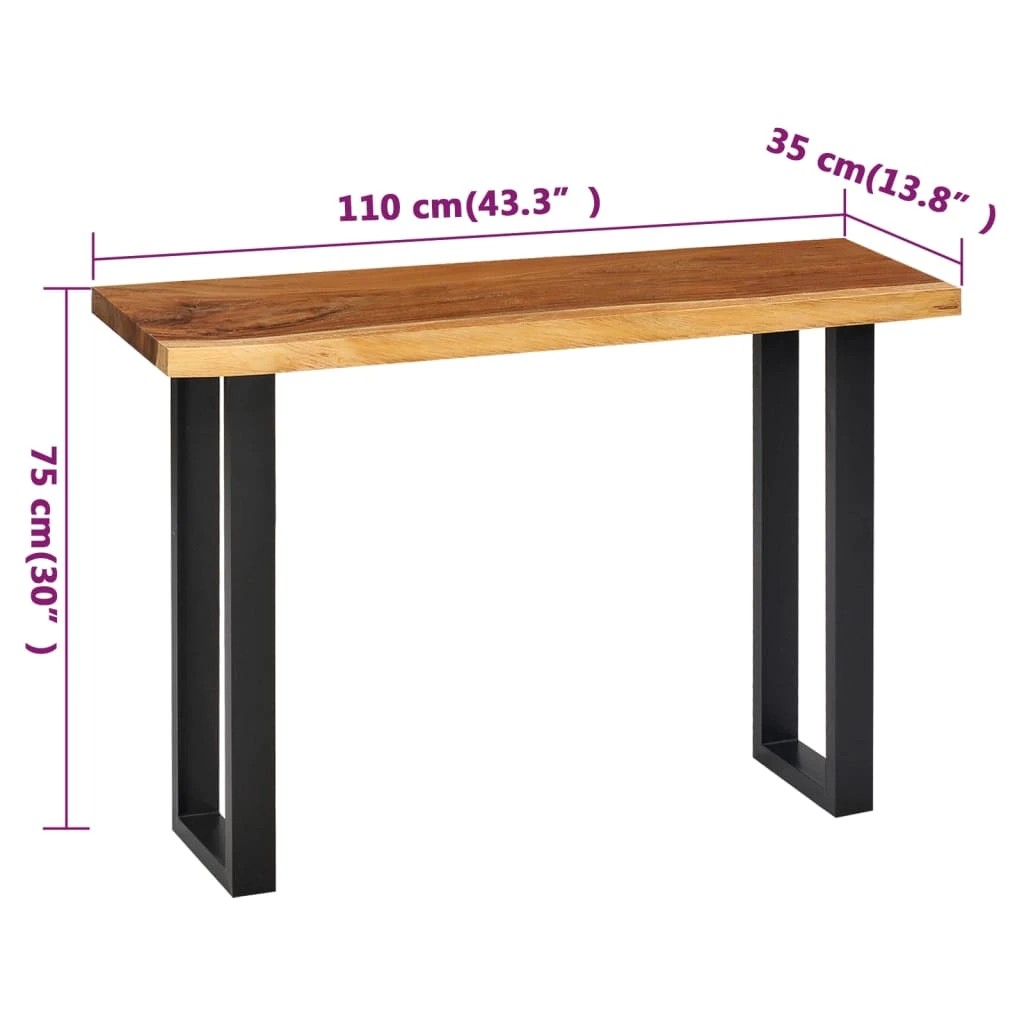 5 vidaXL Console Table Solid Suar Wood - Brown, 5 of 6