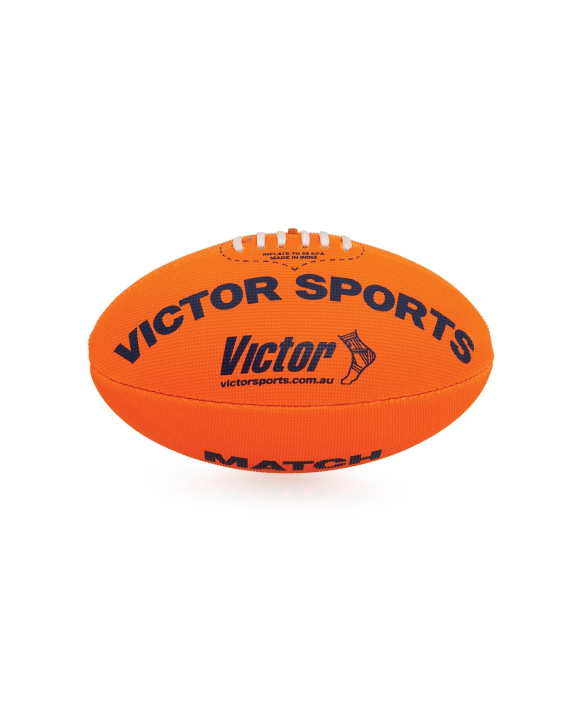 1 Victor Sports Synthetic Football Durable AFL Ball Size 3 Hand-Stitched - Orange, 1 of 4