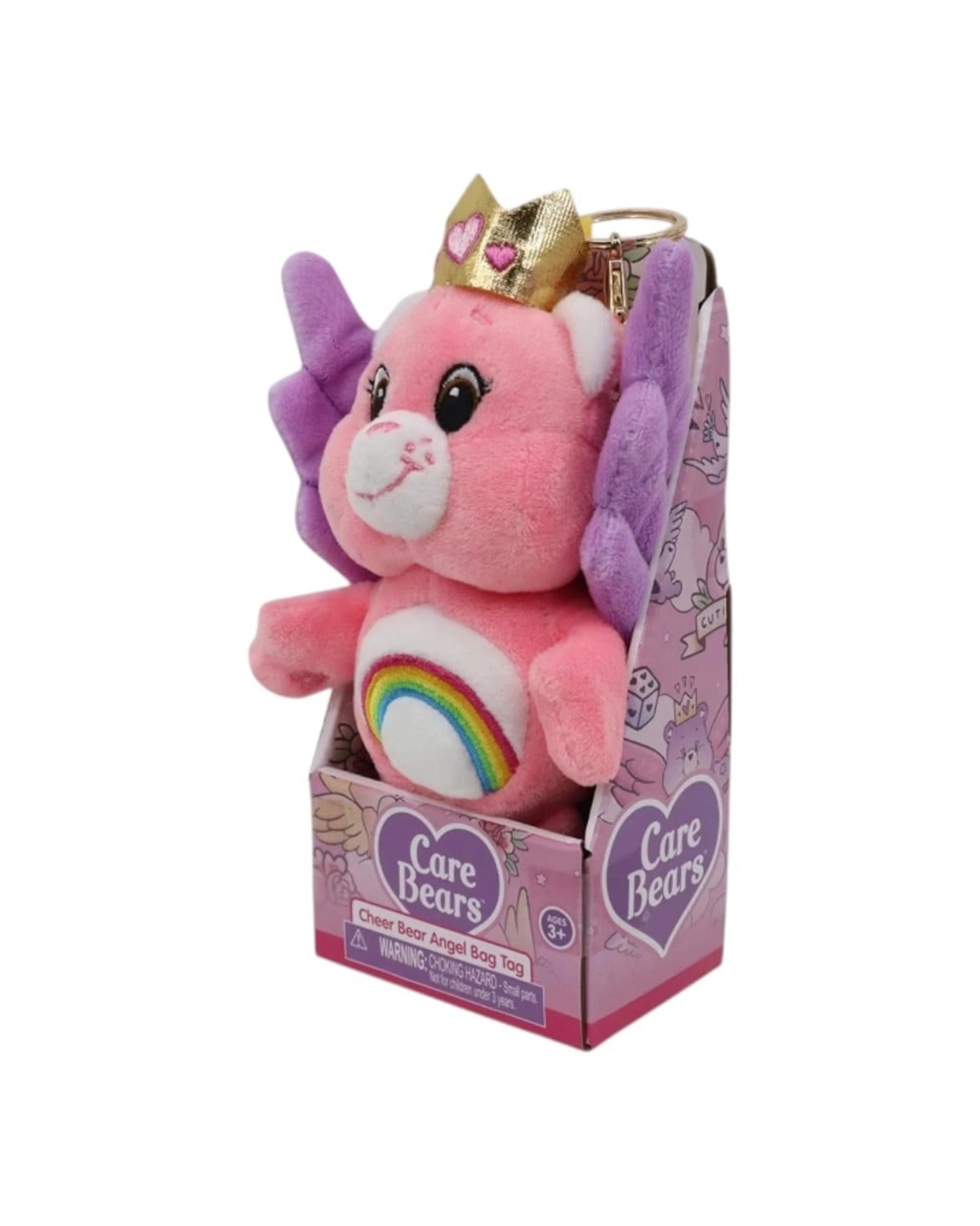 3 Care Bears Cheer Bear Angel Plush Bag Tag, 3 of 5