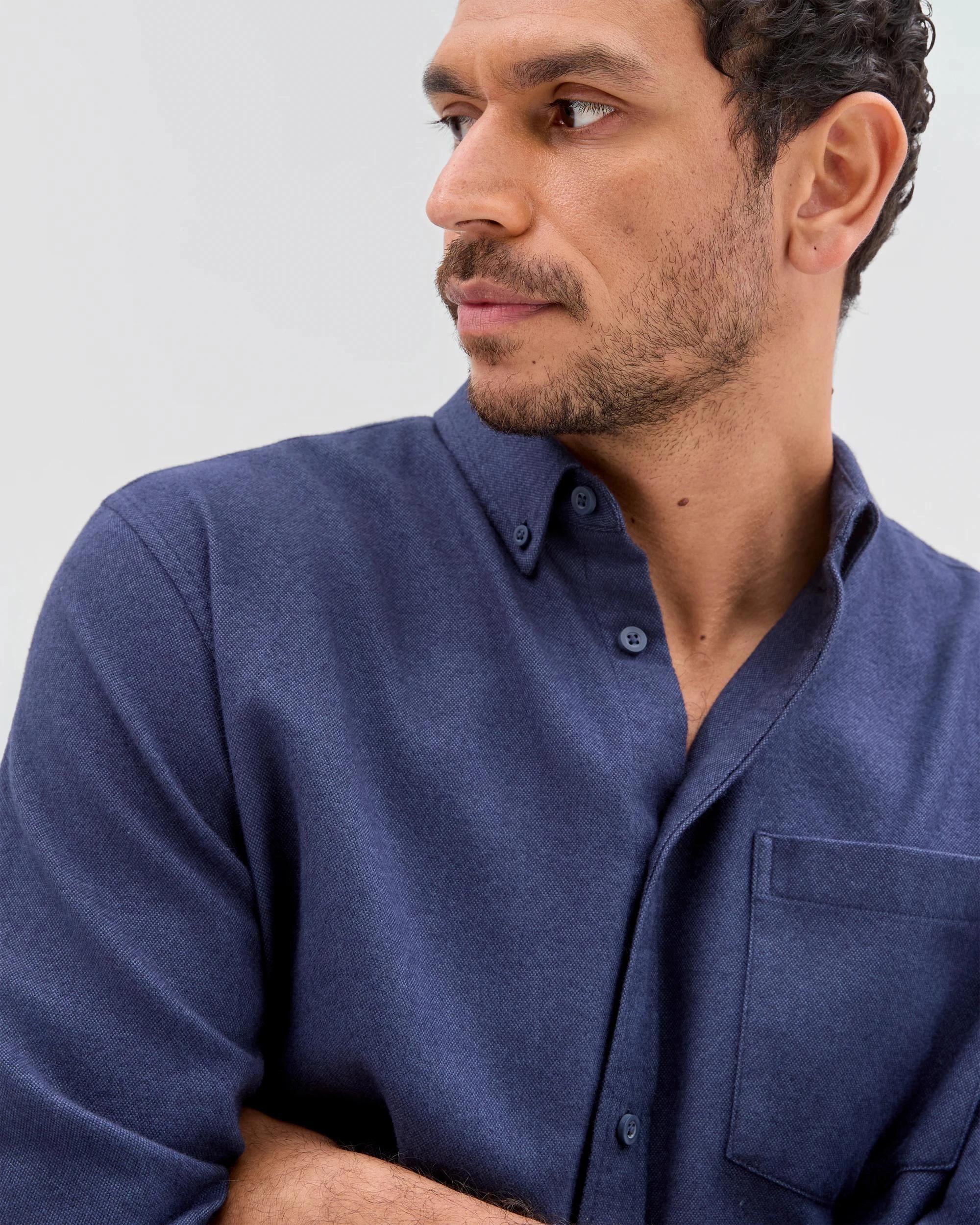 5 Target Australian Cotton Long Sleeve Oxford Shirt NAVY, 5 of 6