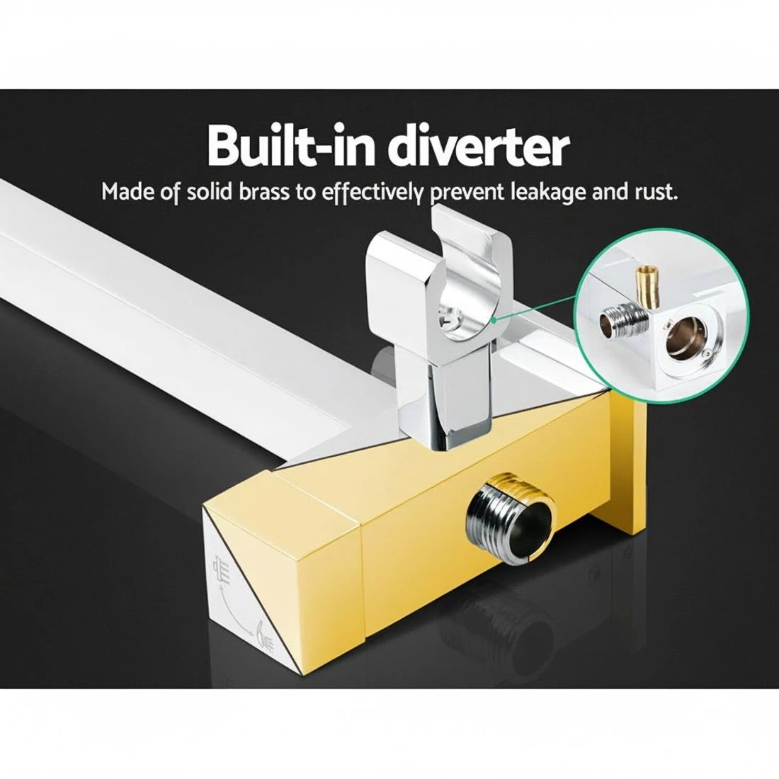 4 Cefito 8'' Rain Shower Head Set Handheld Square High Pressure Chrome - Silver, 4 of 5