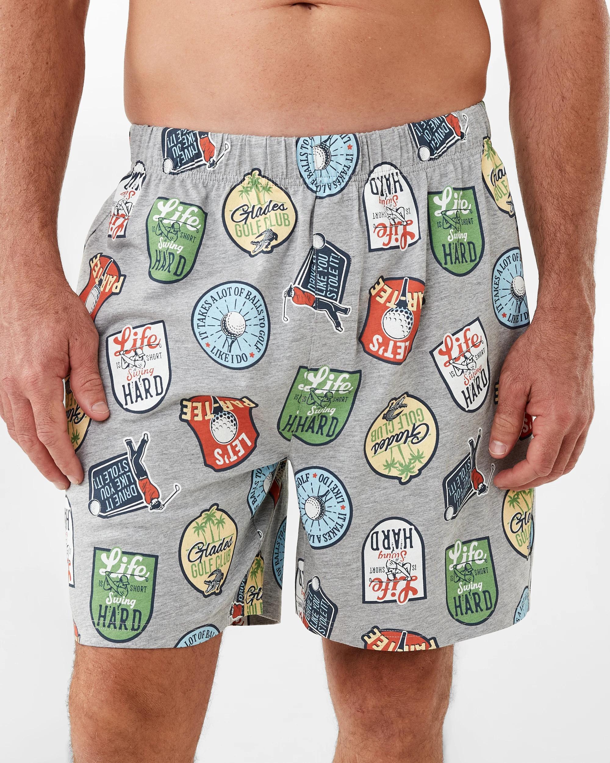 1 Knit Print Shorts Golfpartee, 1 of 6