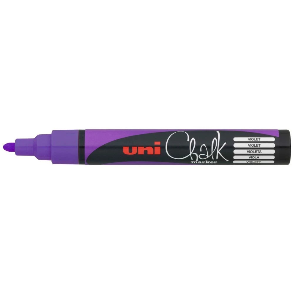 1 Uni Liquid Chalk Marker Bullet Tip Violet, 1 of 2