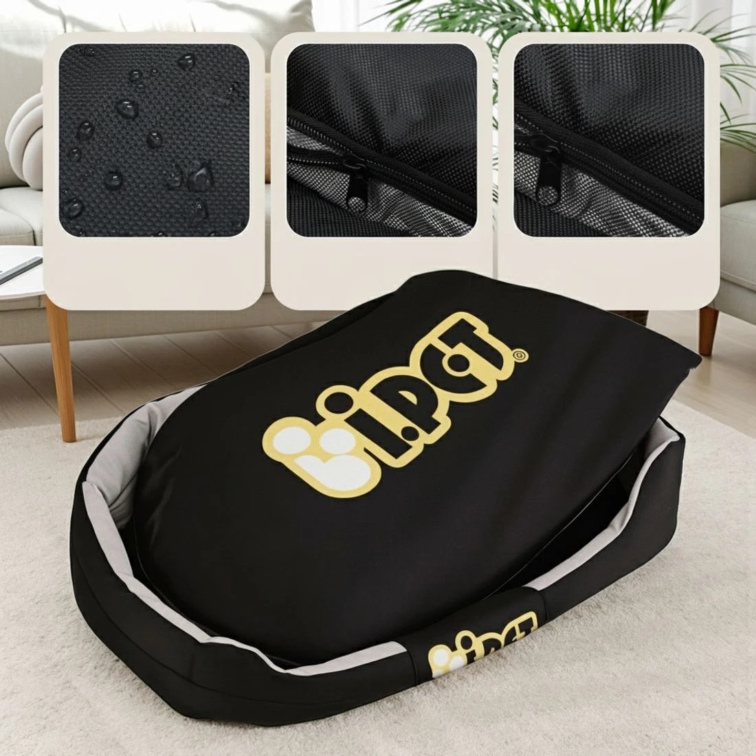 5 i.Pet Dog Bed XXL Large Jumbo Pet Calming Soft Sofa Cushion Mat Washable - Black, 5 of 7