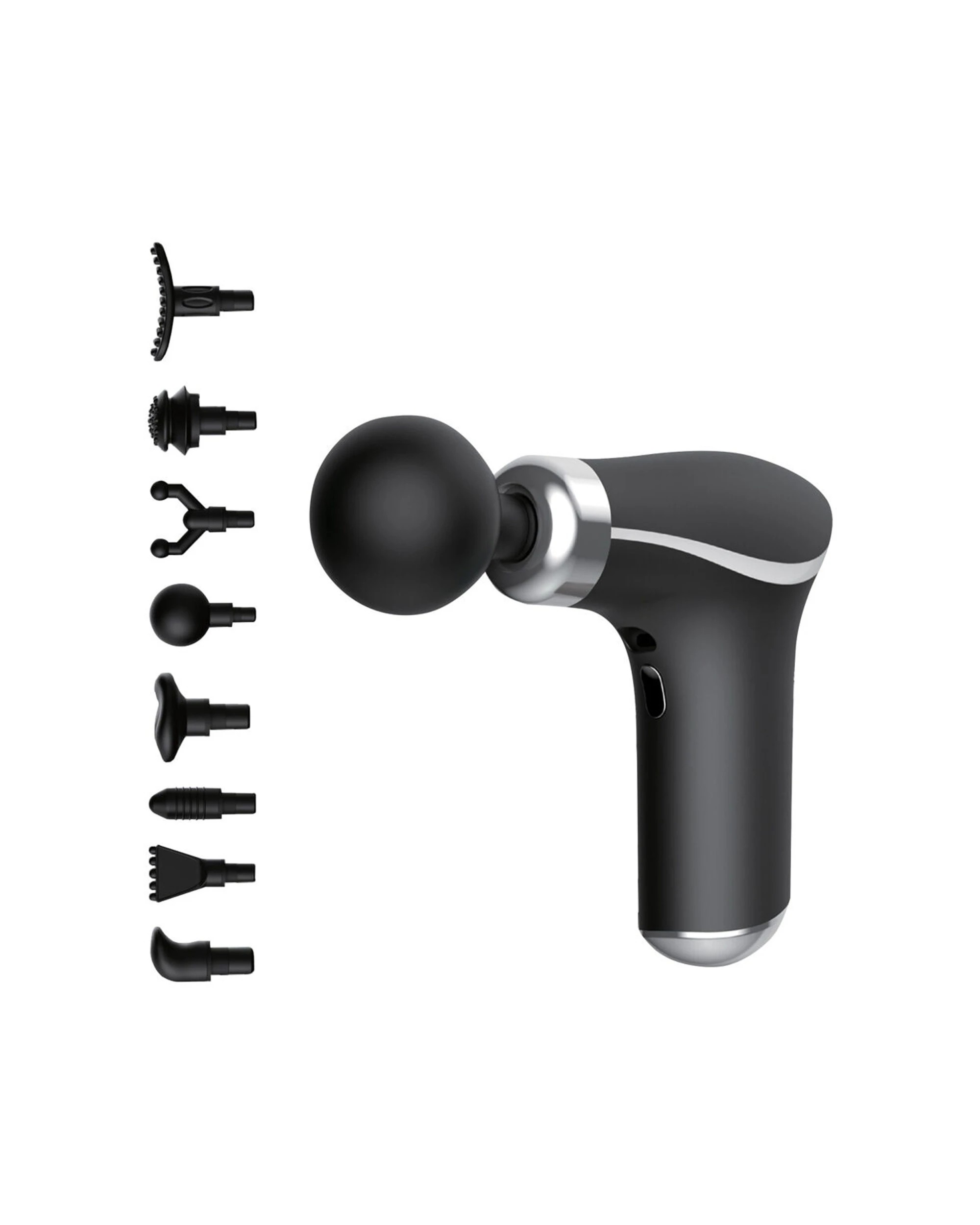 1 FITSMART Hyper Pro Mini Vibration Massage Device Cordless 8 Heads 3 Levels - Black, 1 of 9