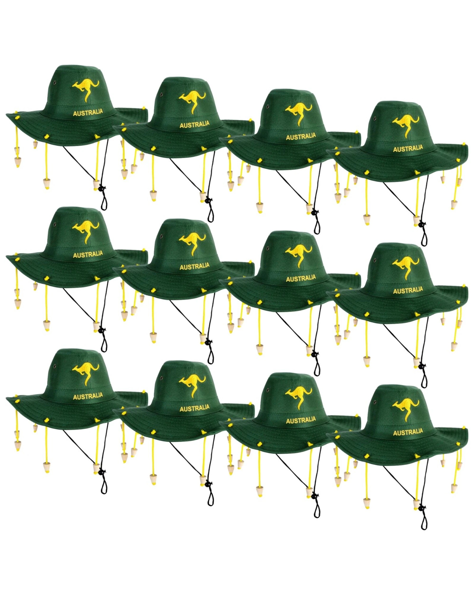 1 BR Costumes Australian Cork Hat with Gold Kangaroo Embroidery, 1 of 3