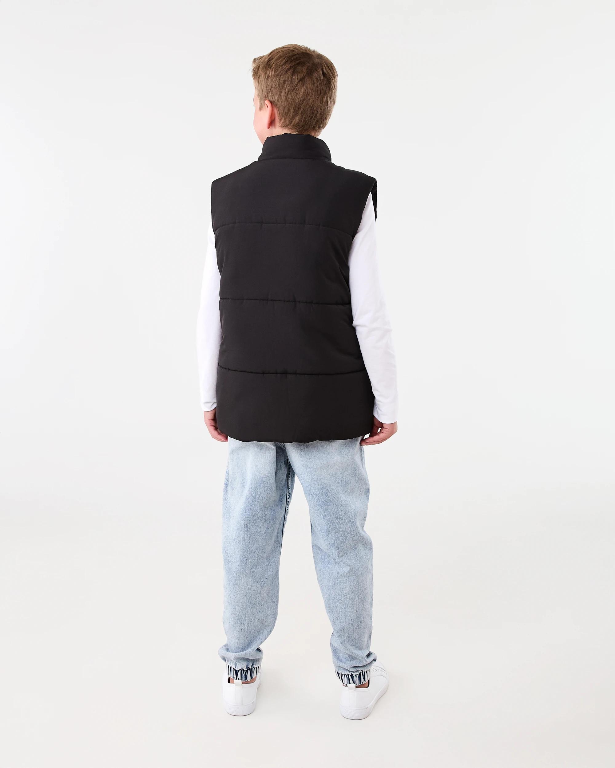 8 Basic Puffer Vest Black, 8 of 8