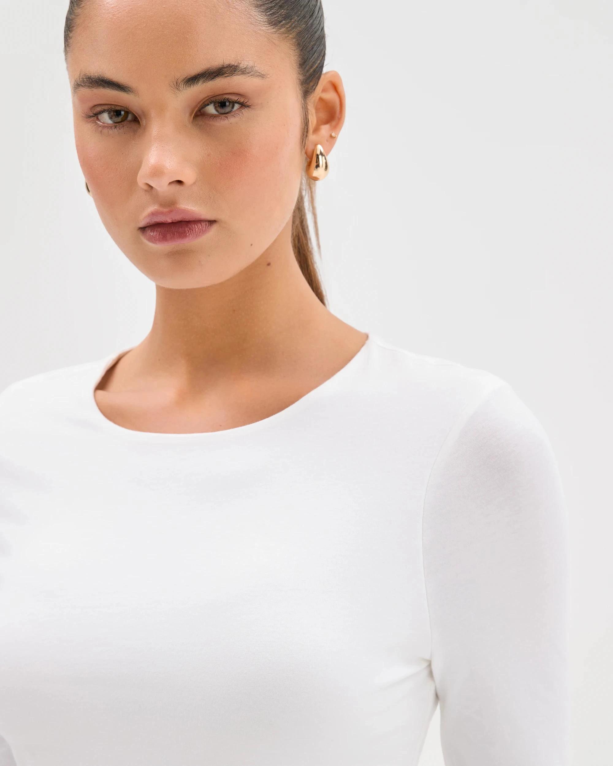 5 Lily Loves Australian Cotton Crew Neck Top LILY WHITE, 5 of 6