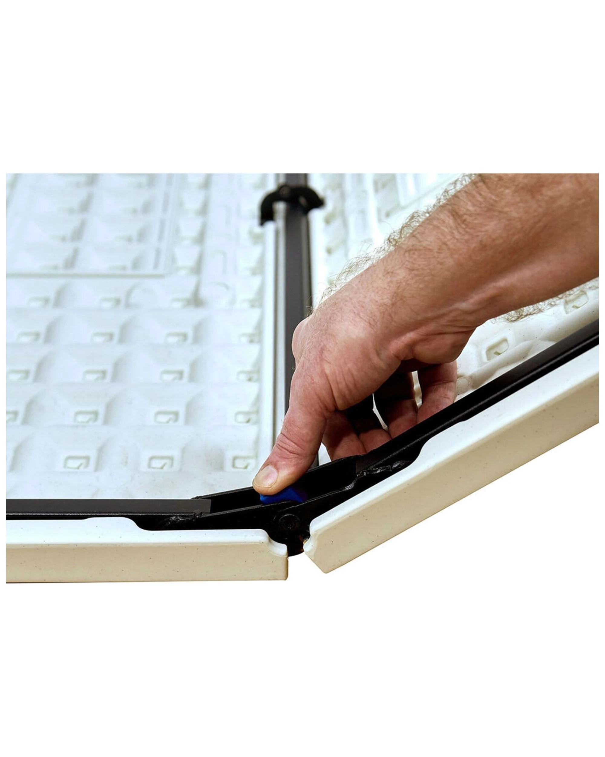 7 Quest Versalite 86 Square Multi Height Table Folding With Carry Handle - Grey, 7 of 7