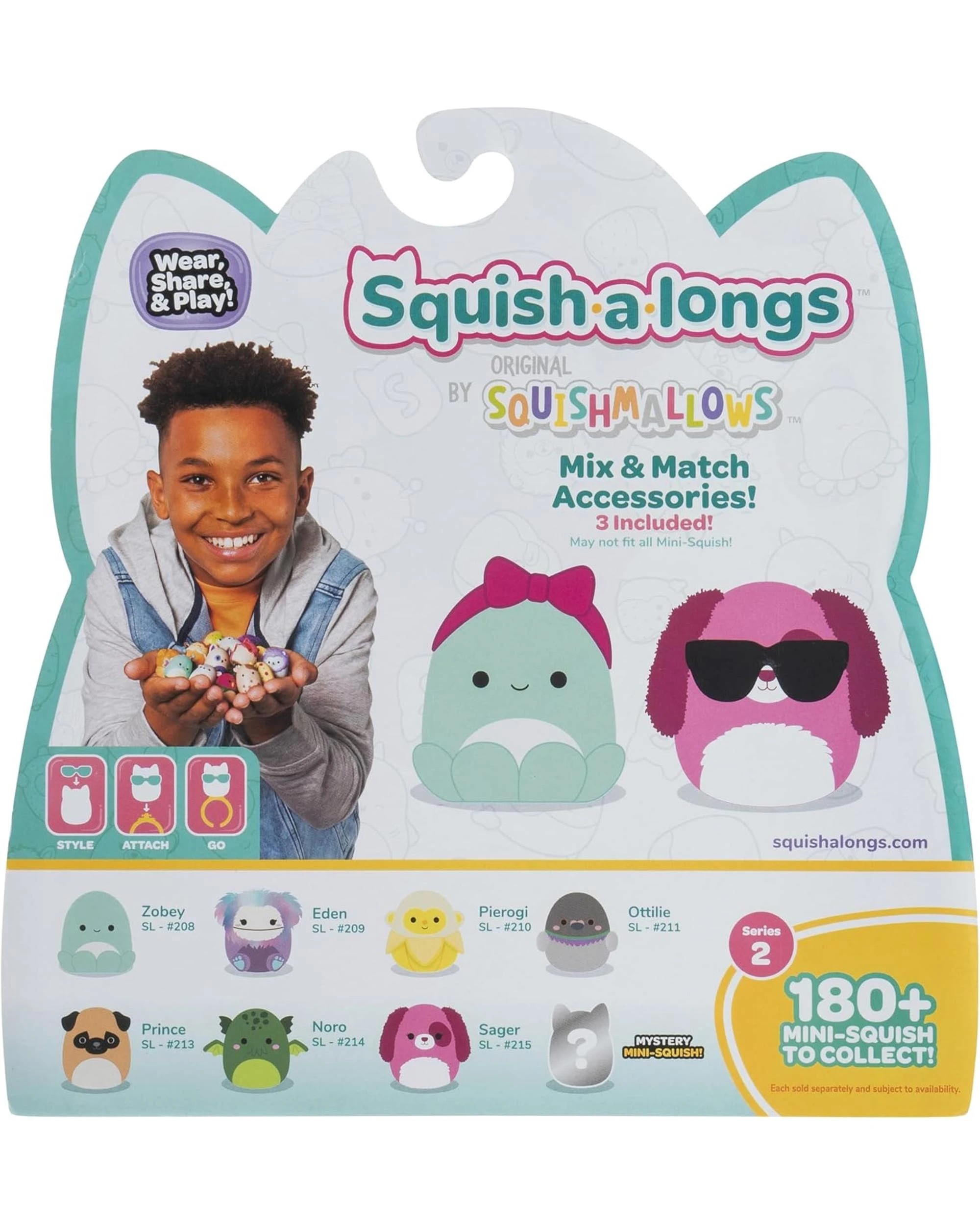2 Squishmallows Squish-A-Longs Series 2 8 Pack - Zobey, 2 of 9